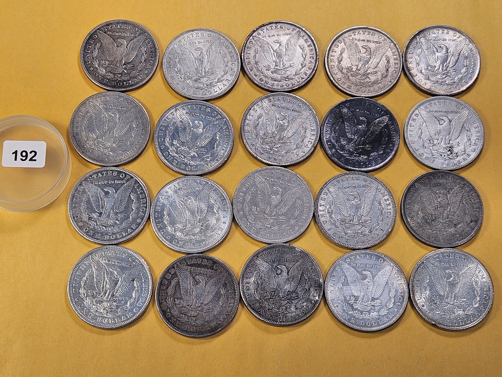 **FULL ROLL** Twenty Morgan Silver Dollars - 6