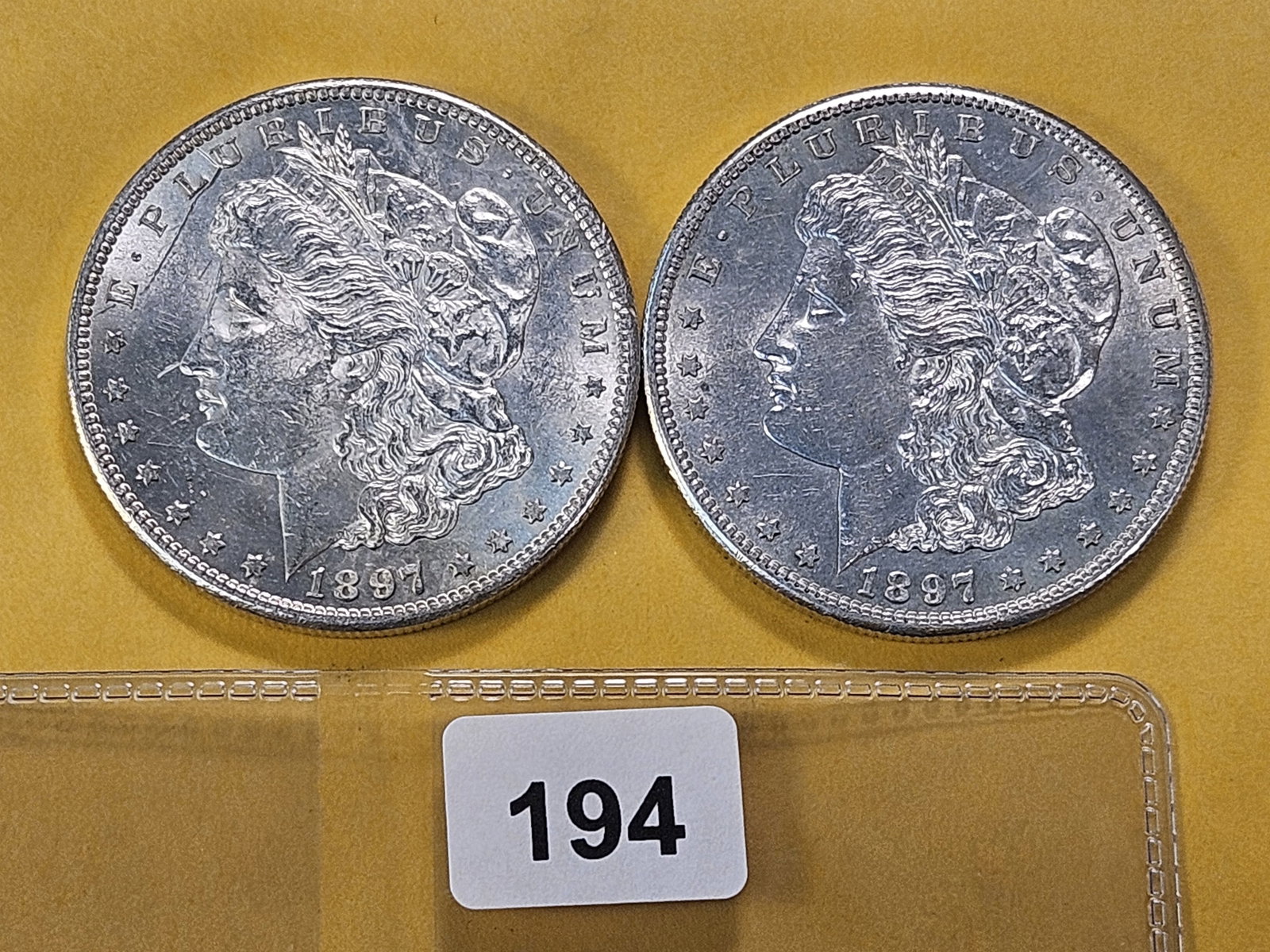 Two 1897-S Morgan Silver Dollar: About Uncirculated!