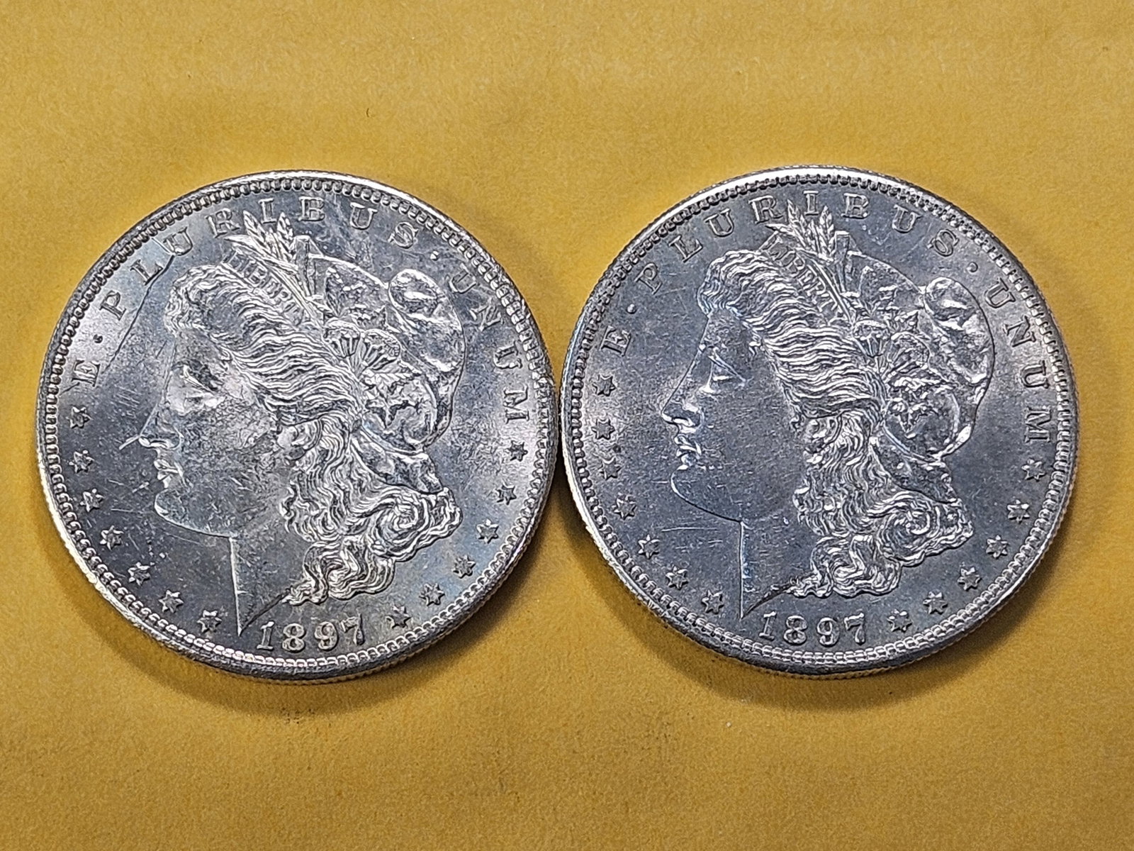 Two 1897-S Morgan Silver Dollar - 2