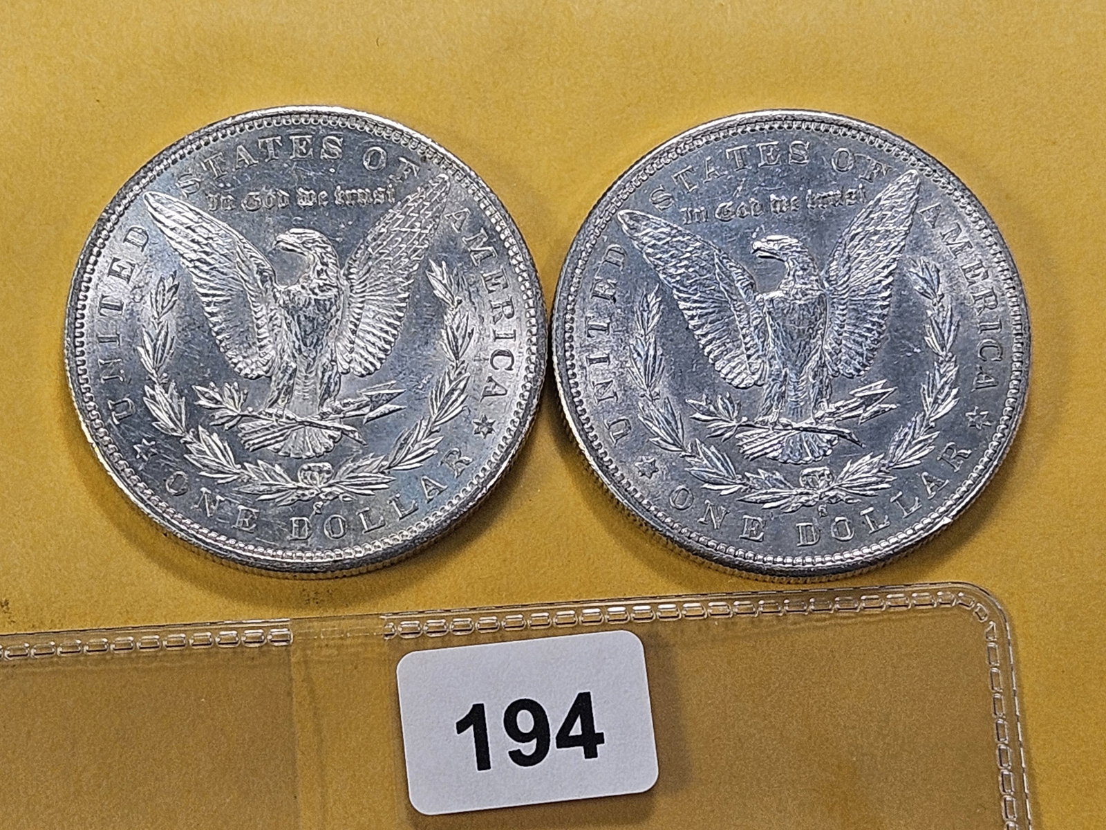 Two 1897-S Morgan Silver Dollar - 3