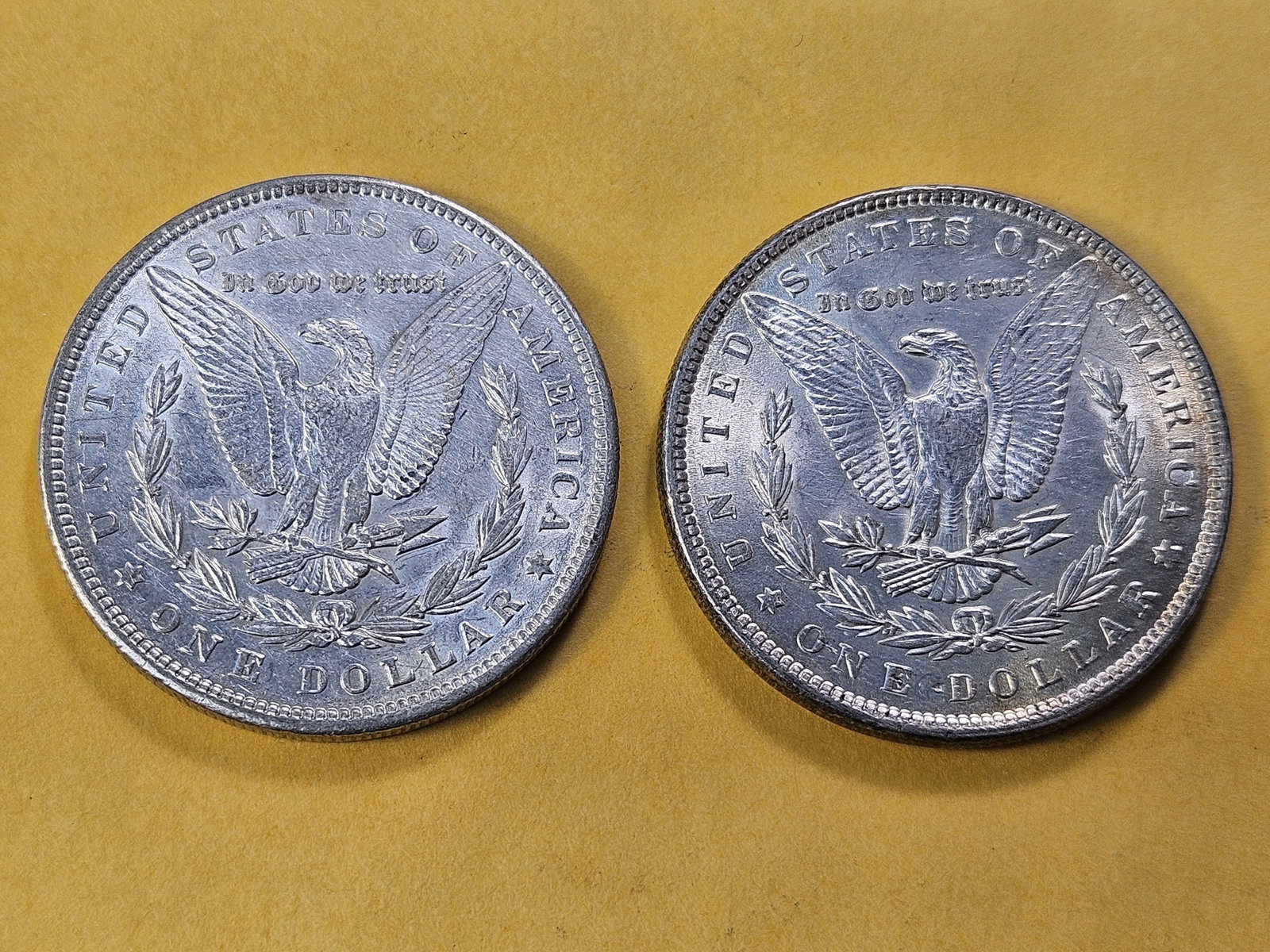 Two About Uncirculated Morgan Silver Dollar - 4
