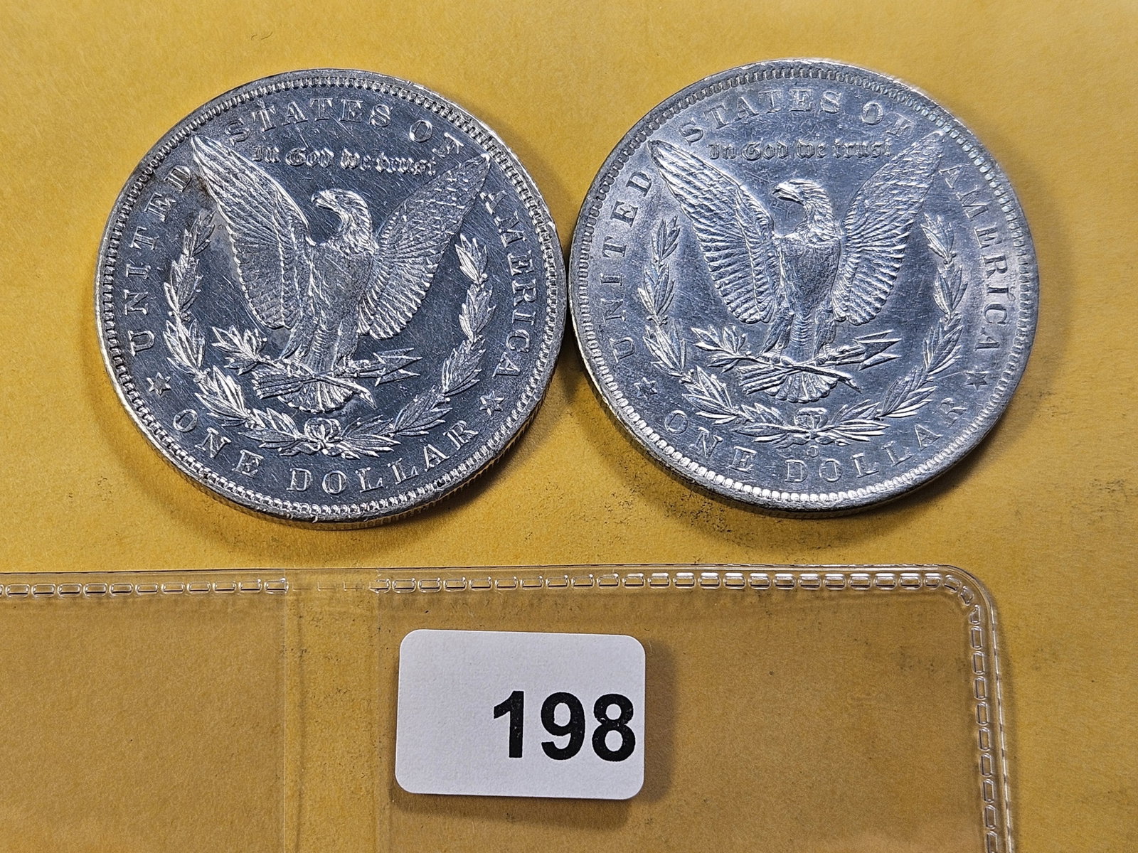 Two About Uncirculated Morgan Silver Dollar - 3
