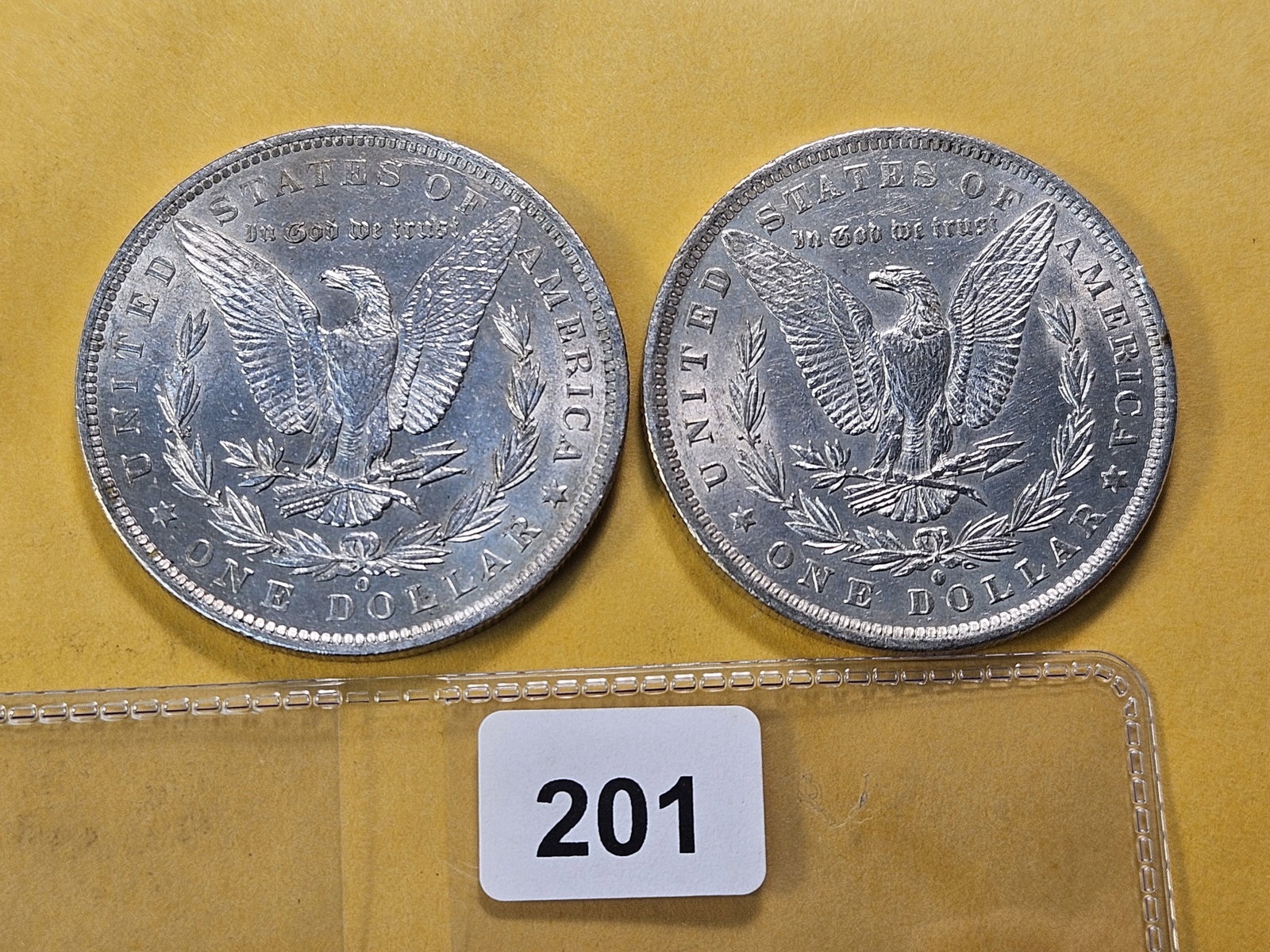 Two About Uncirculated Morgan Silver Dollar - 3