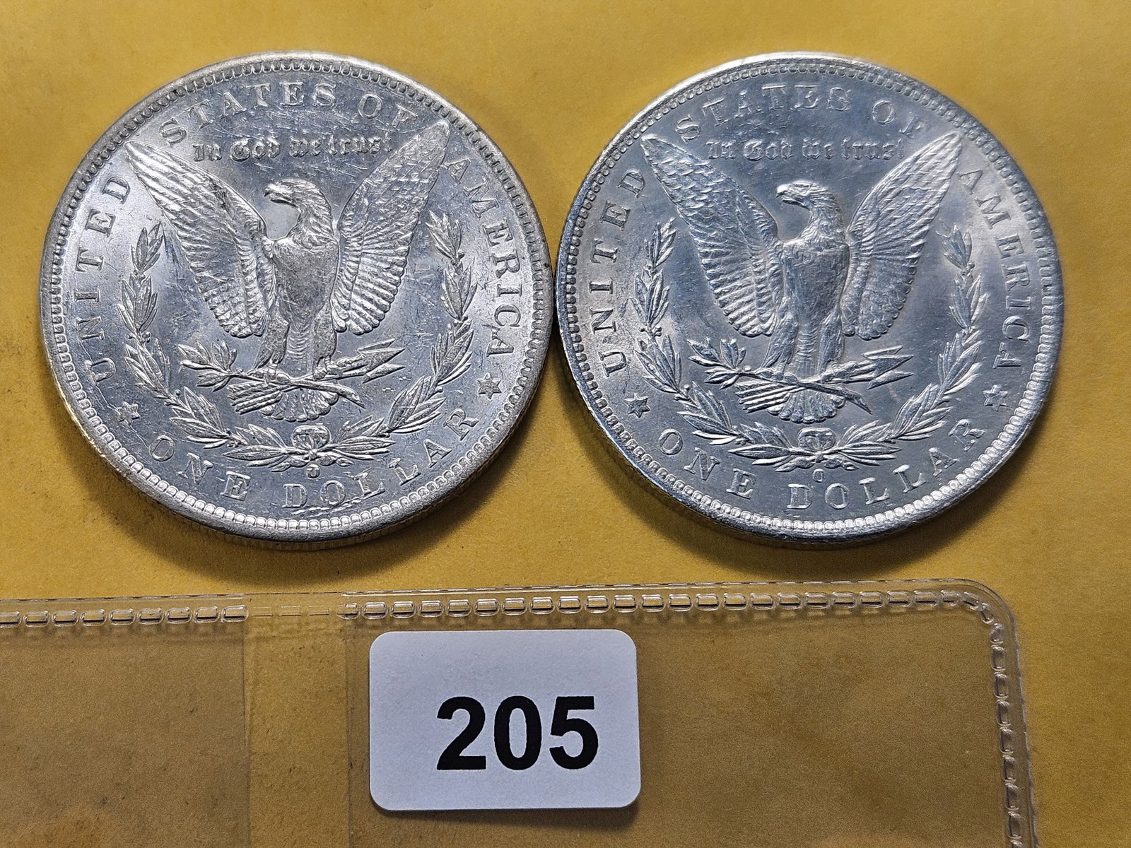 Two About Uncirculated Morgan Silver Dollar - 3