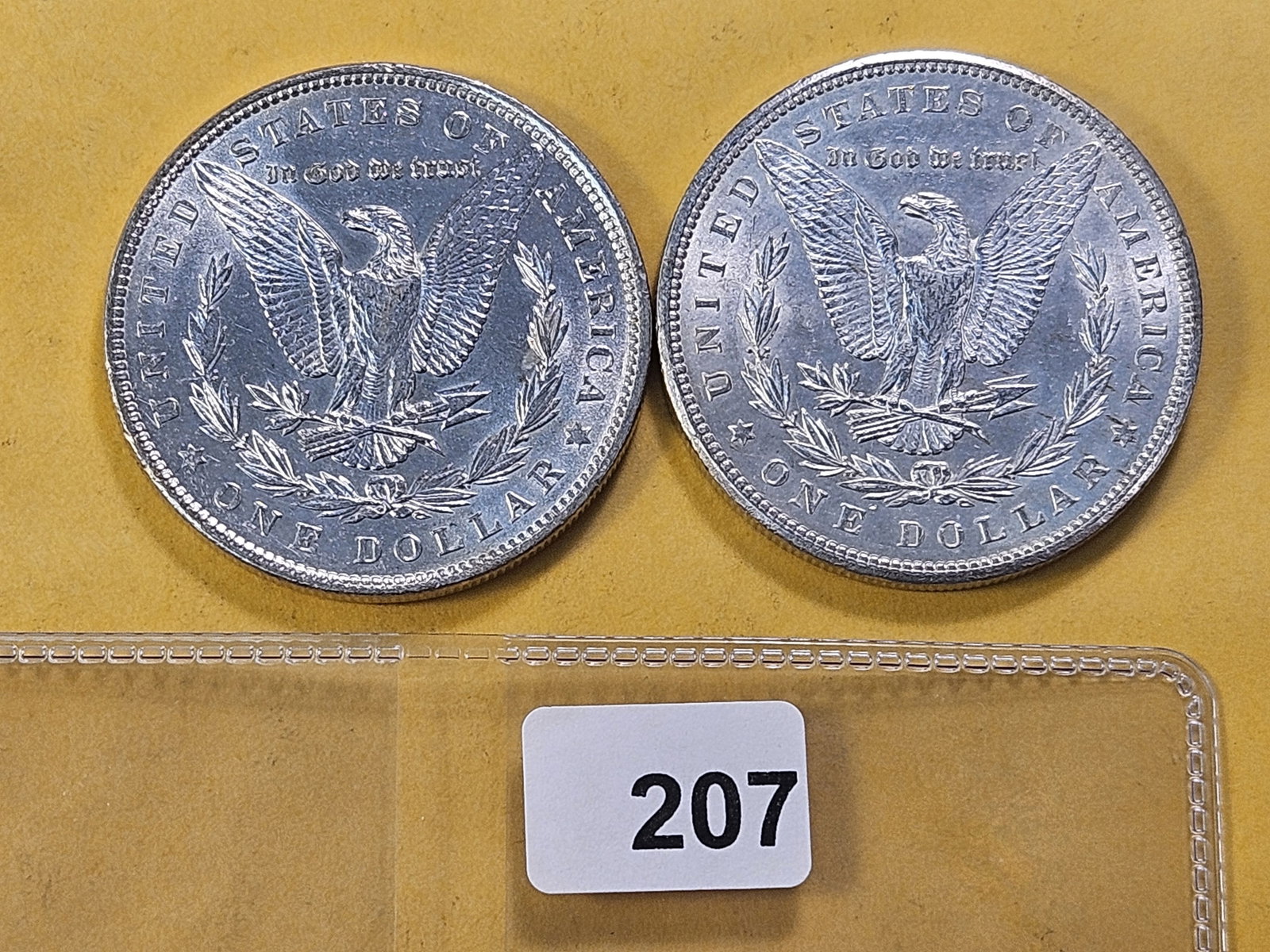 Two About Uncirculated Morgan Silver Dollar - 3