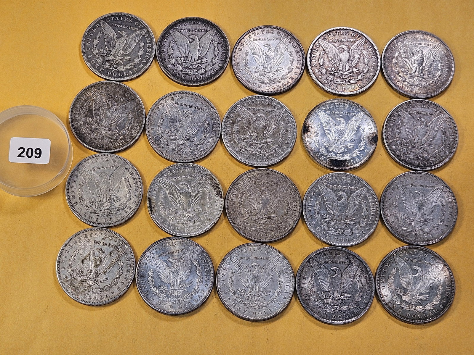 **FULL ROLL** Twenty Morgan Silver Dollars - 6
