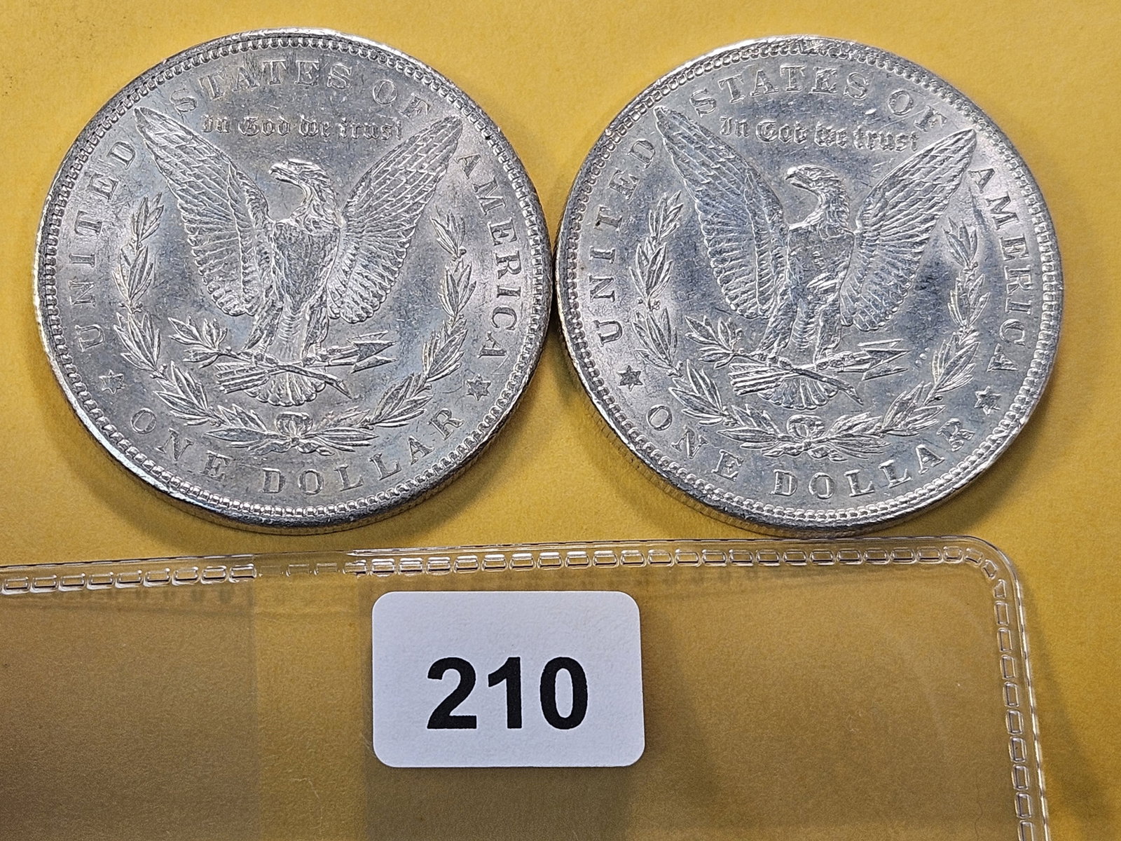 Two About Uncirculated Morgan Silver Dollar - 3
