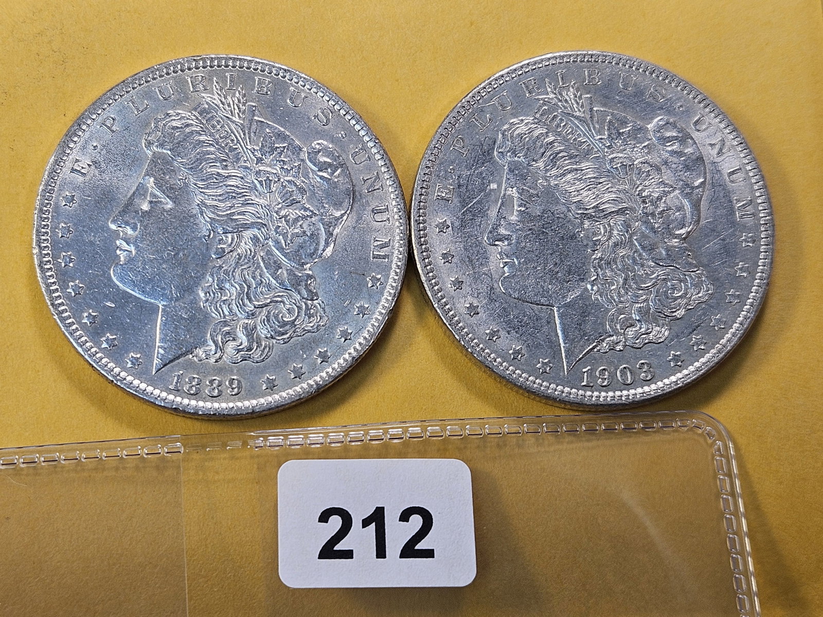 Two About Uncirculated Morgan Silver Dollar (1 of 4)