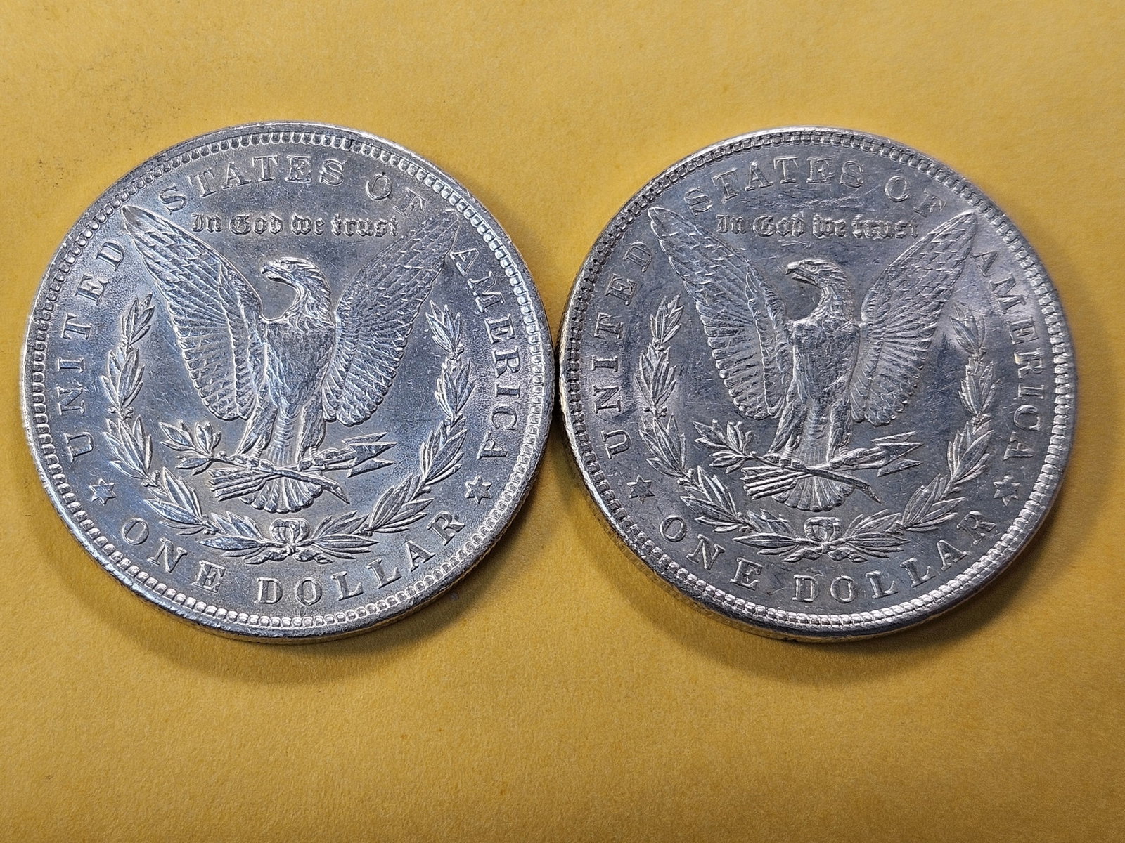 Two About Uncirculated Morgan Silver Dollar - 4