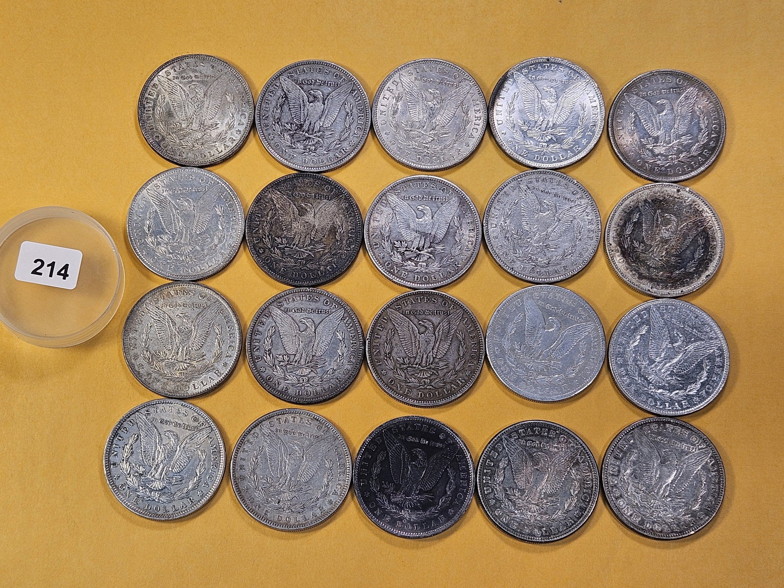 **FULL ROLL** Twenty Morgan Silver Dollars - 6