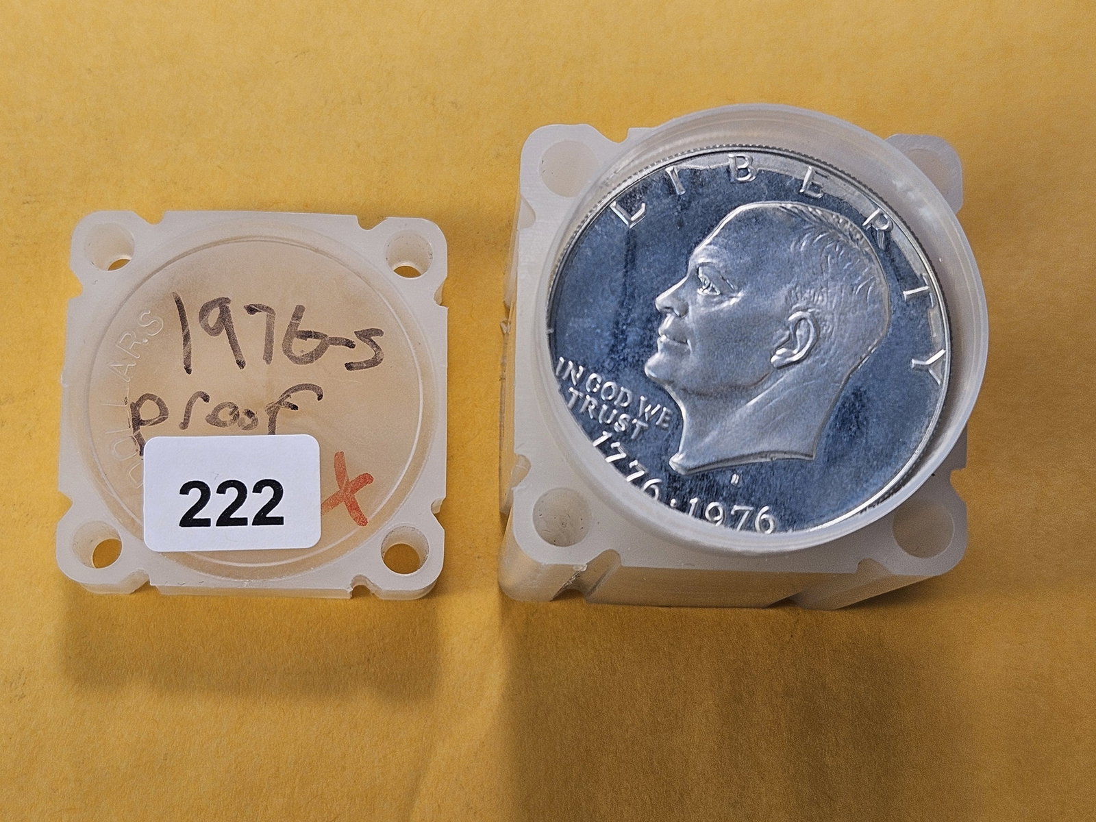 Eighteen 1976-S Eisenhower Silver Dollars: In Plastic Roll