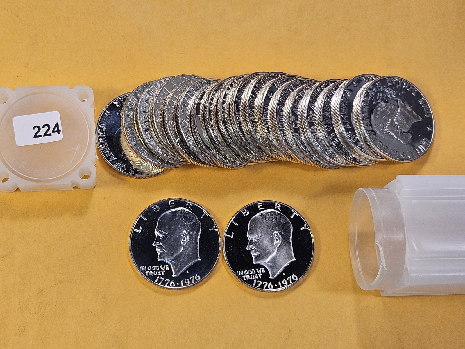 Full Roll! Twenty GEM Proof 1976-S Eisenhower Silver Dollars - 2
