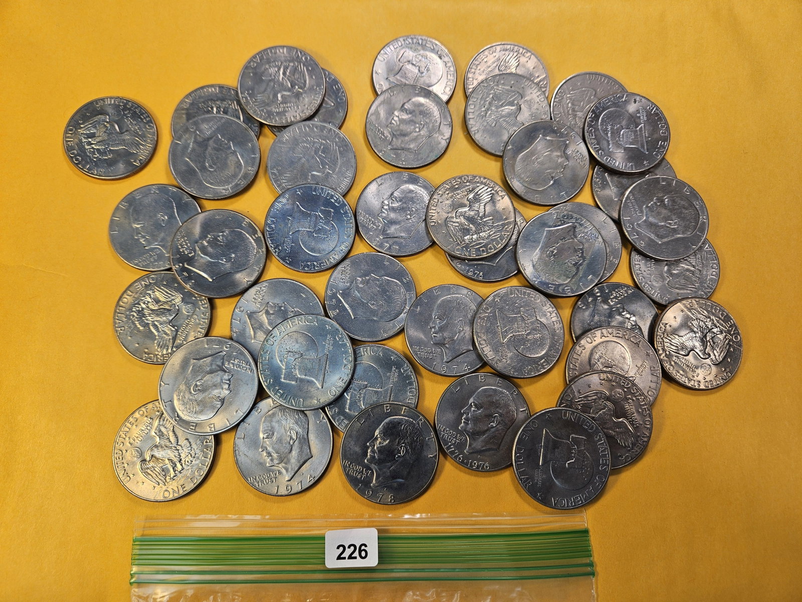 Forty-one Mixed Eisenhower Dollars: Mixed dates and grades