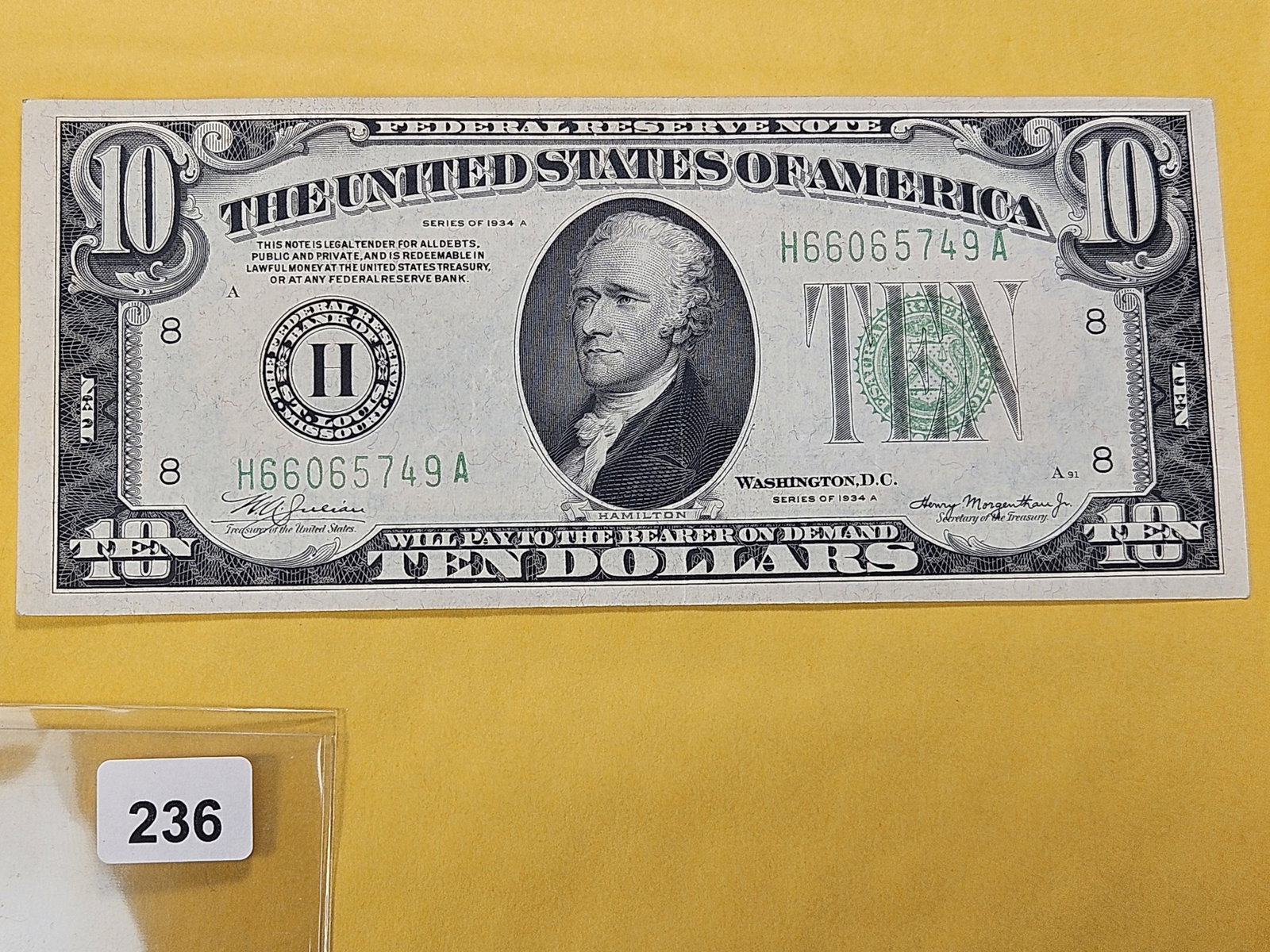 Better Grade 1934-A Ten Dollar Federal Reserve Note (1 of 4)