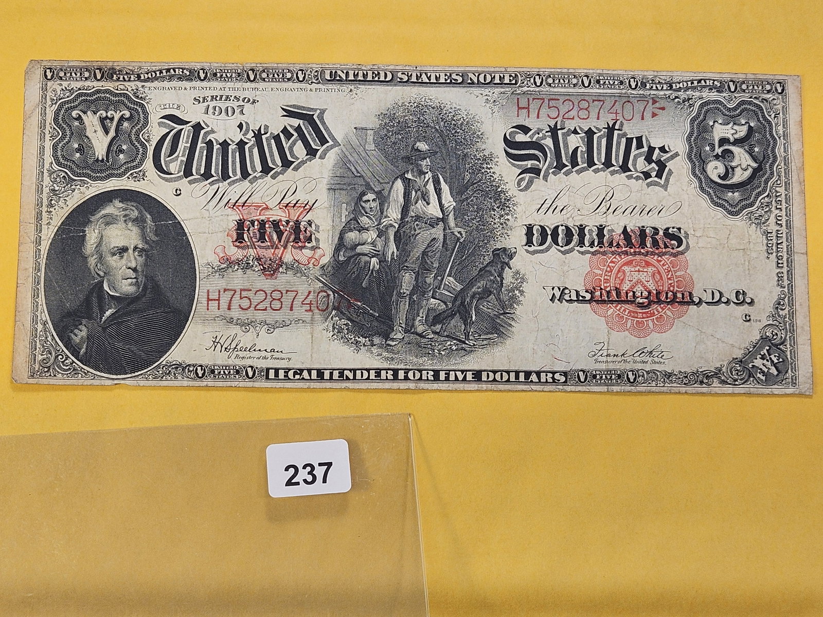 Series 1907 Five Dollar United States Note (1 of 6)