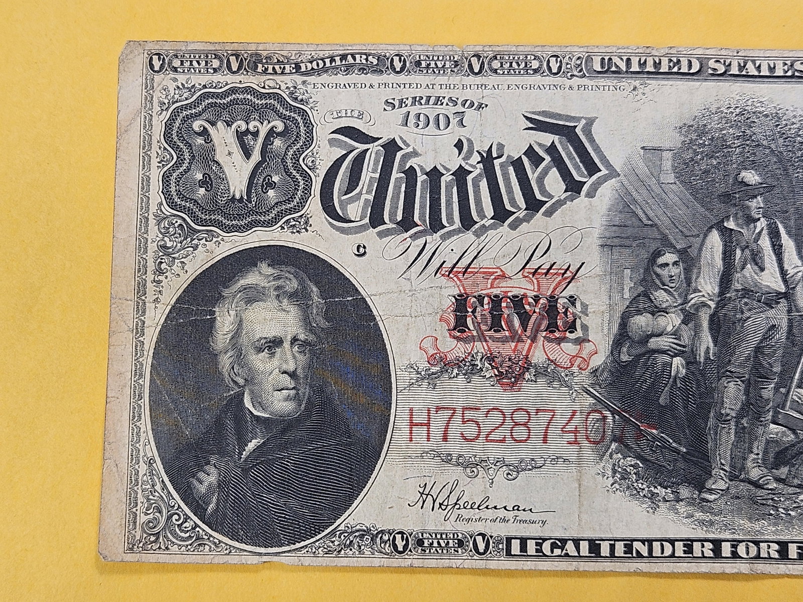Series 1907 Five Dollar United States Note - 2