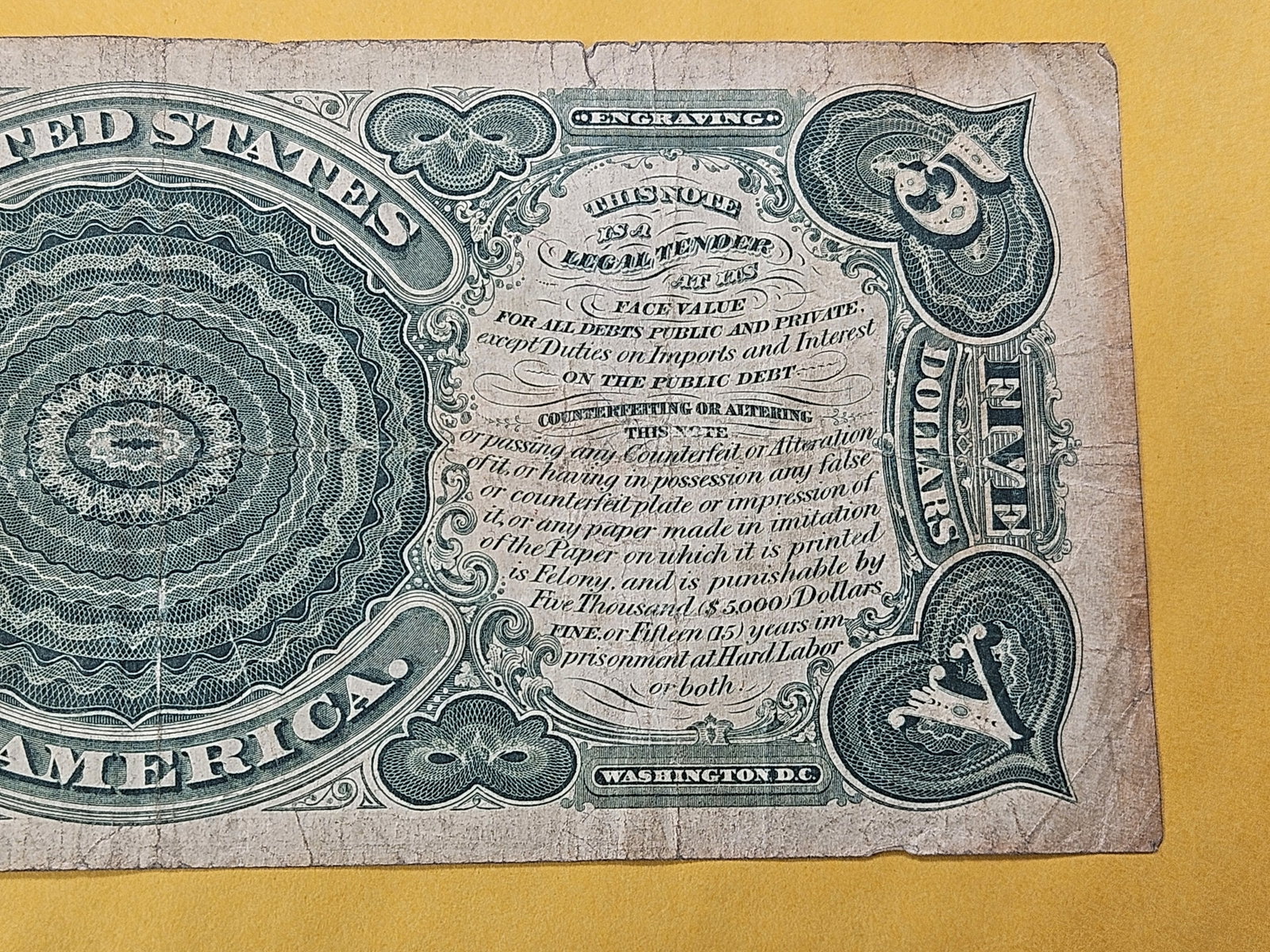 Series 1907 Five Dollar United States Note - 6