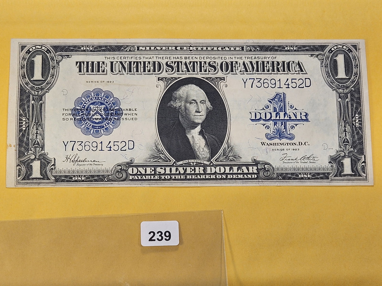 Crisp About Uncirculated Series 1923 Large Size One Dollar Silver Certificate (1 of 6)
