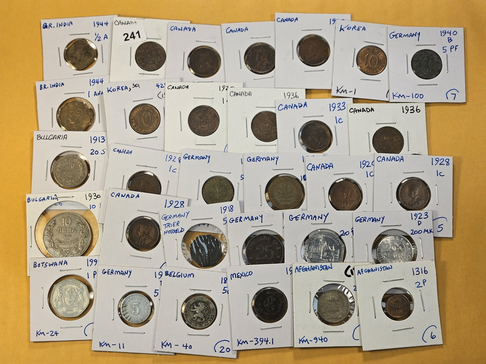 Thirty Mixed Foreign Coins: Coins from Germany, Canada, Afghanistan, Mexico Korea and more!
