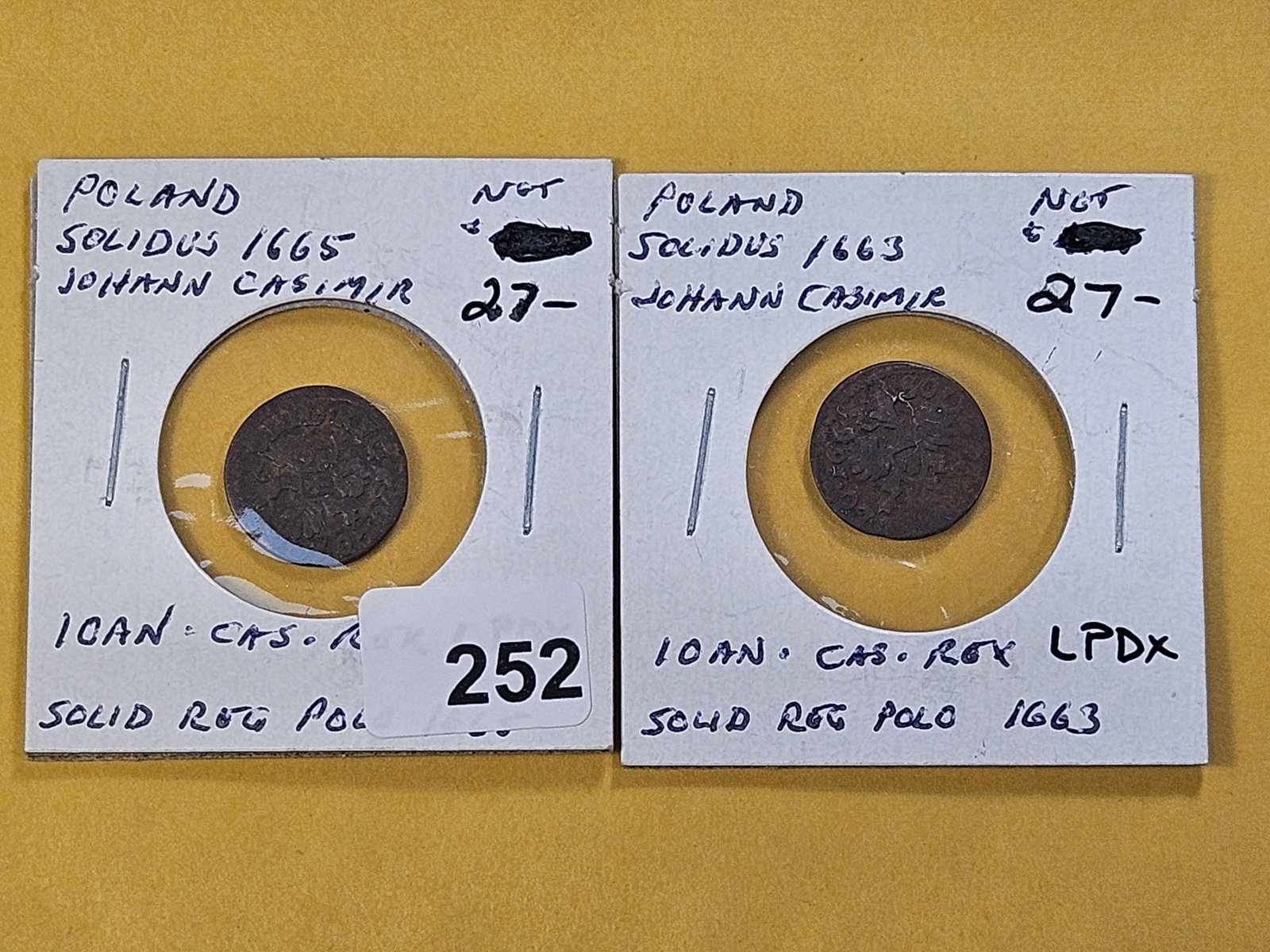 Two Older Polish Solidus Coins: From the 16th Century