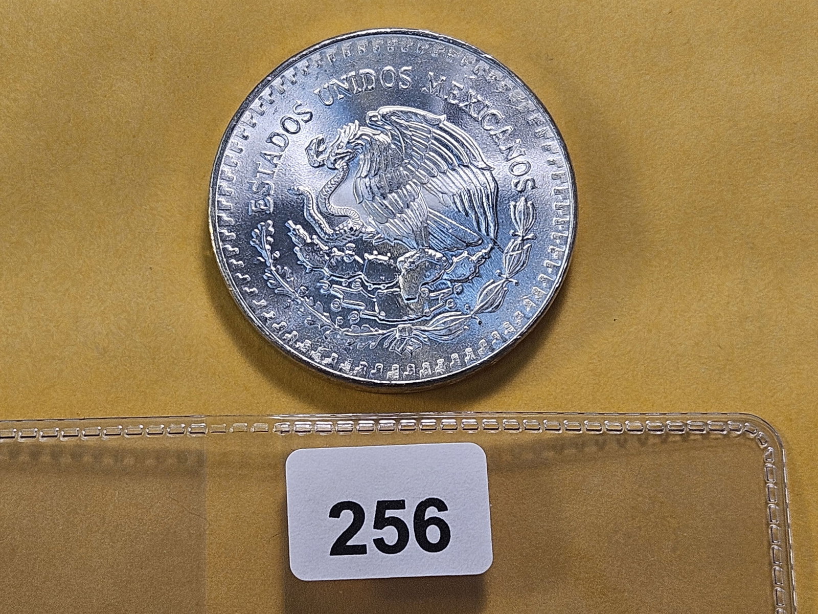 GEM Brilliant Uncirculated 1985 Mexico Silver Onza - 3