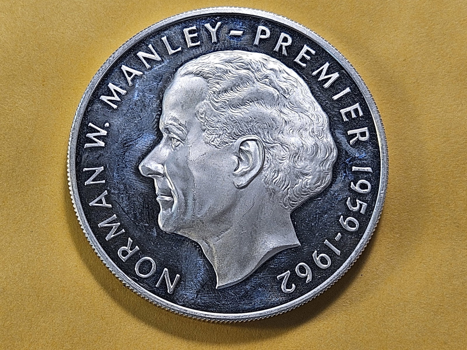 1973 Jamaica Proof Silver Five Dollars: KM# 59