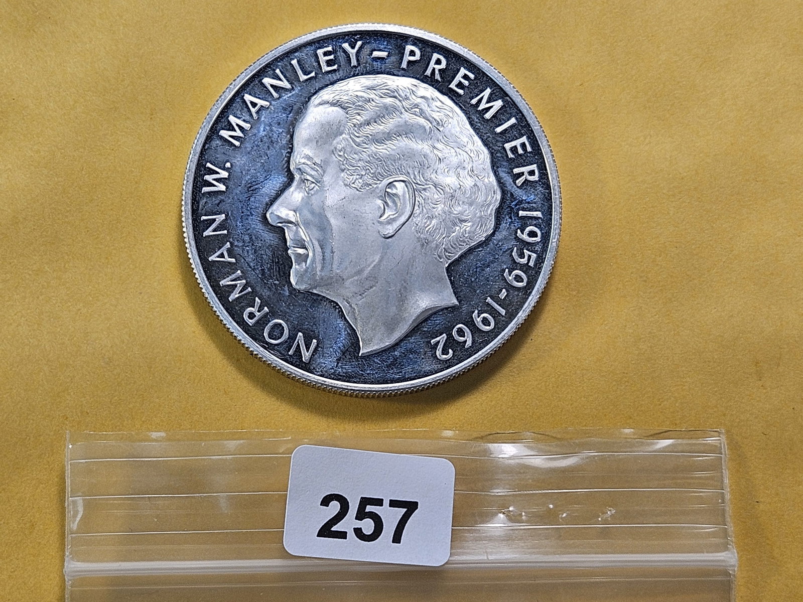 1973 Jamaica Proof Silver Five Dollars - 2