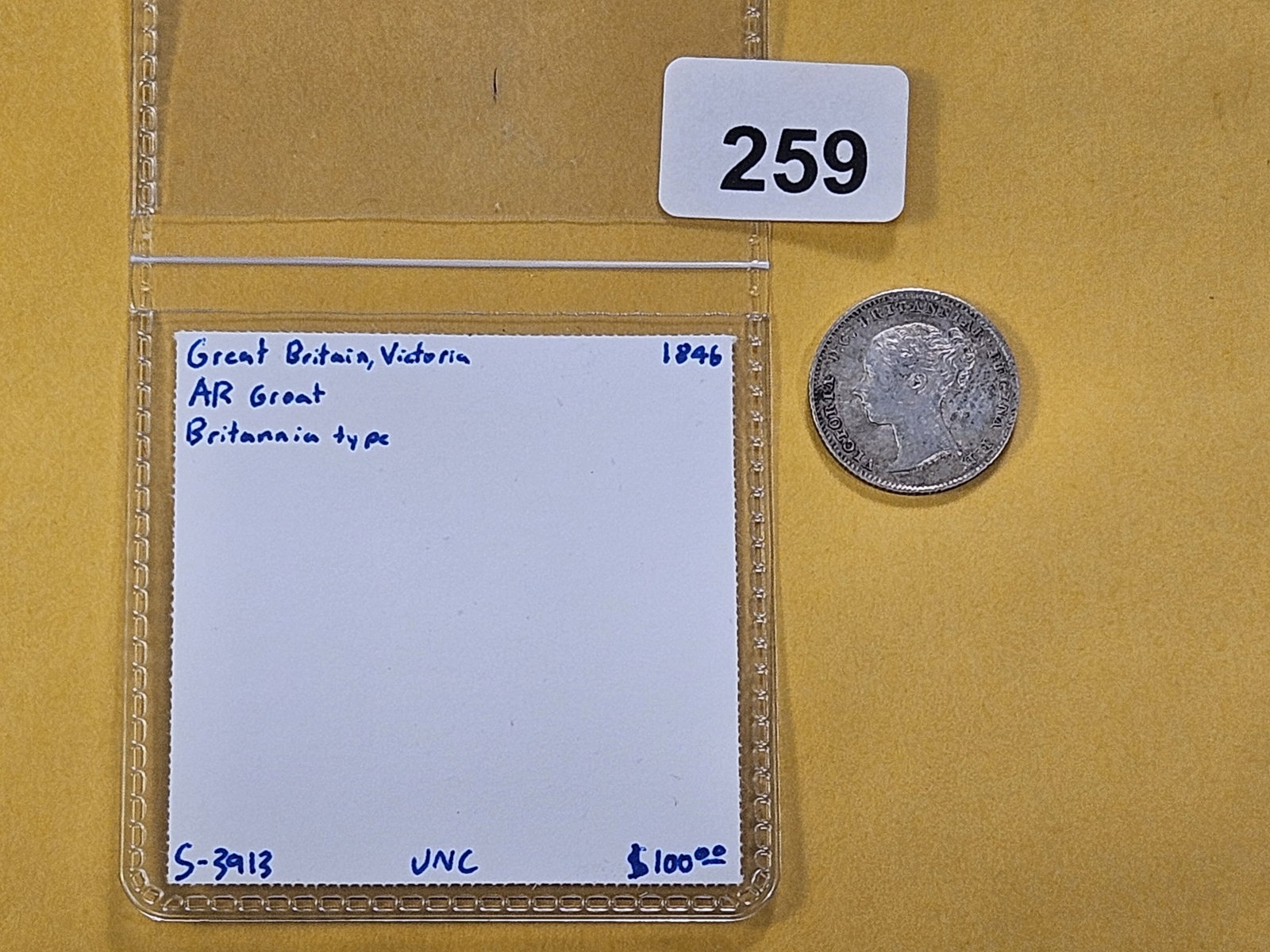Better Date Uncirculated 1846 Great Britain Silver Four Pence - 3