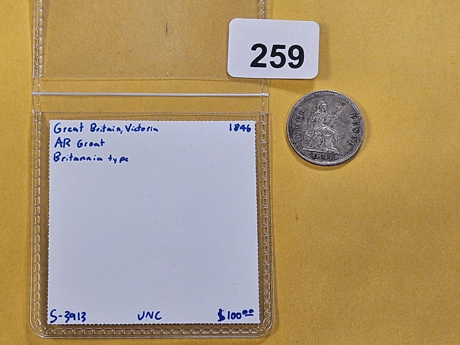 Better Date Uncirculated 1846 Great Britain Silver Four Pence - 4