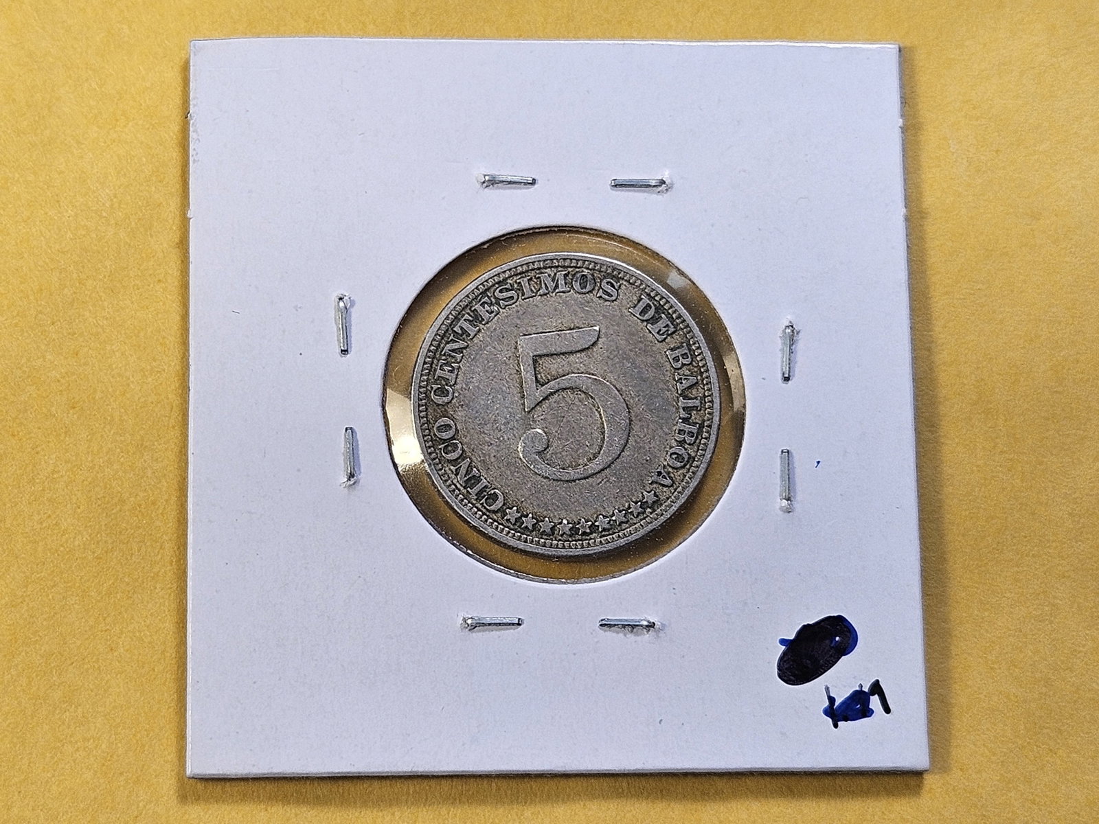 RARE! 1932 Panama 5 Centesimos - 3