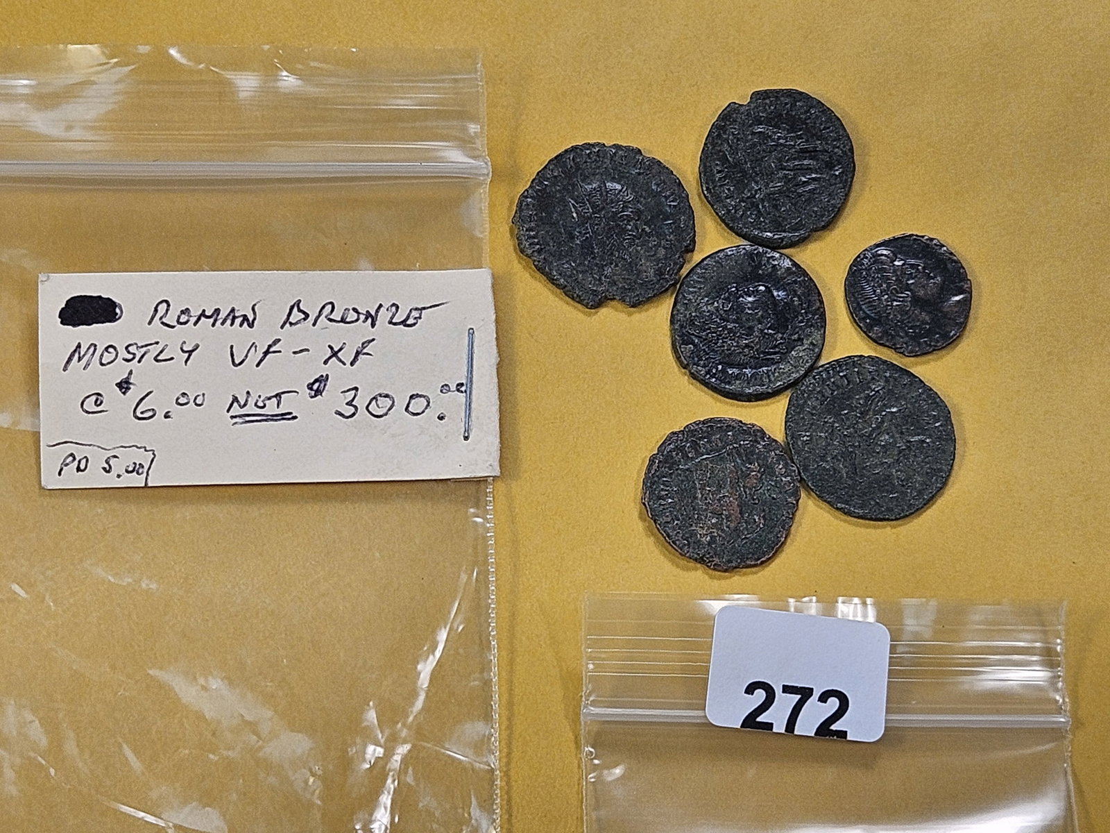 ANCIENTS! Six Roman Coins: Bronze Coins