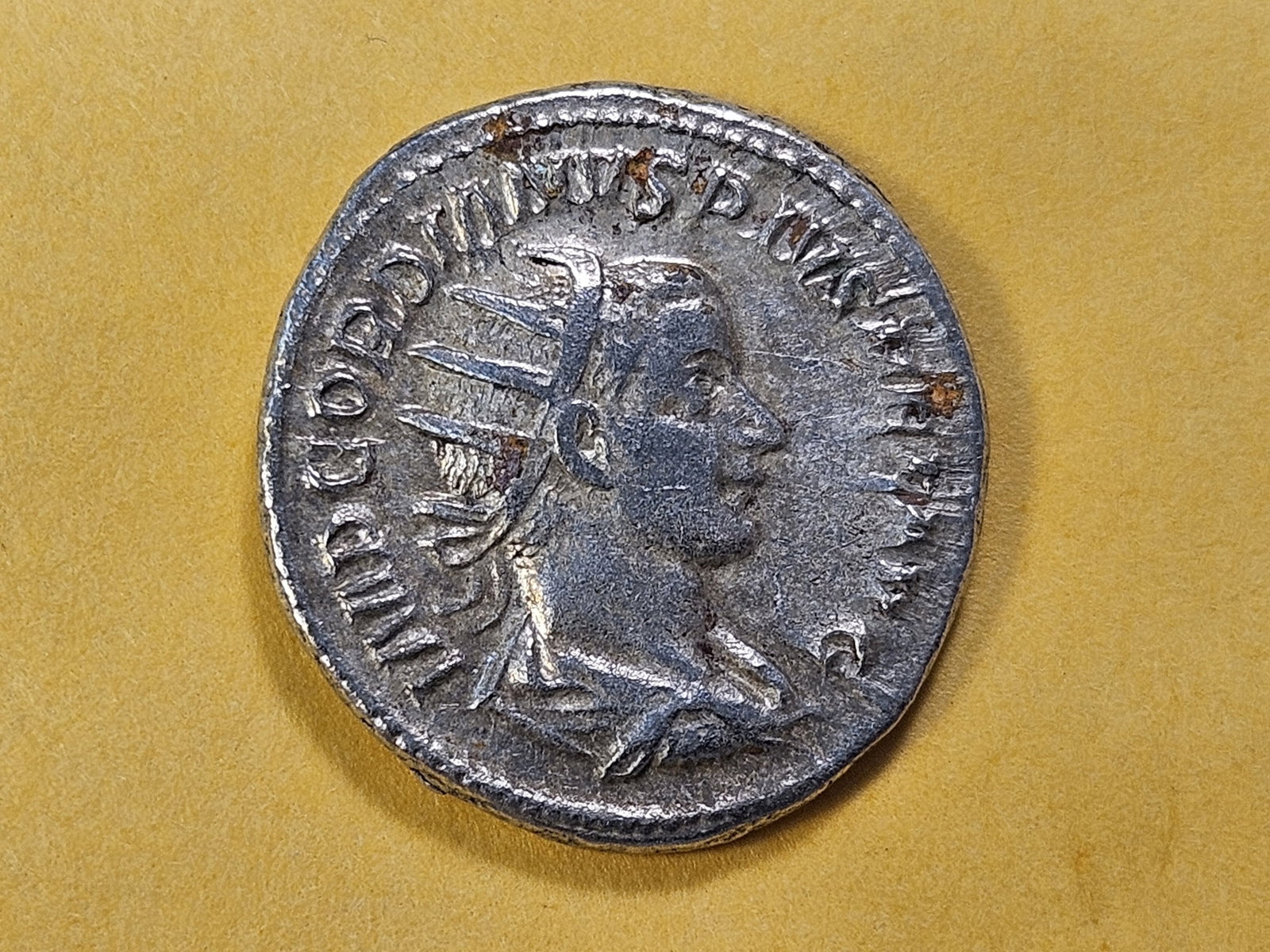 ANCIENT! 238-244 A.D. Roman Silver Coin: Issued under the reign of Gordianus Pius
