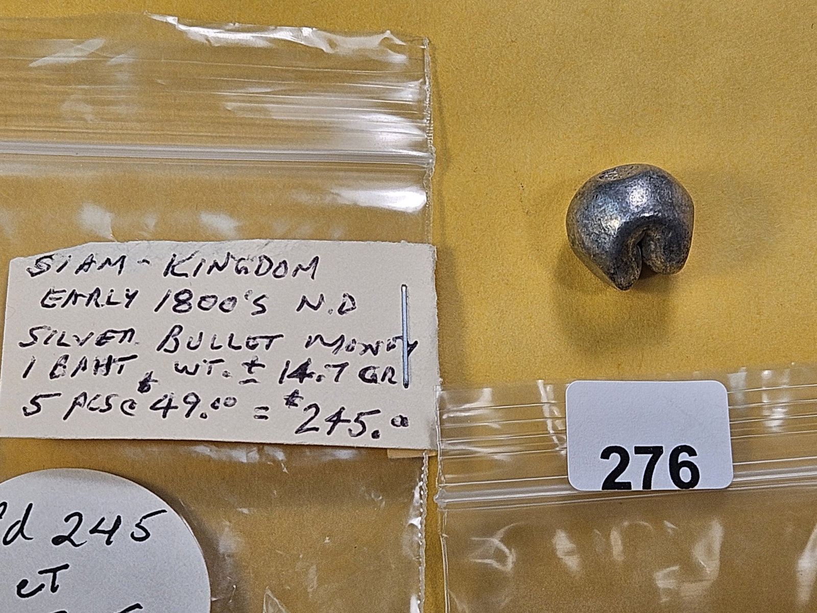 18th Century Siam Kingdom Silver 1 Baht - 3