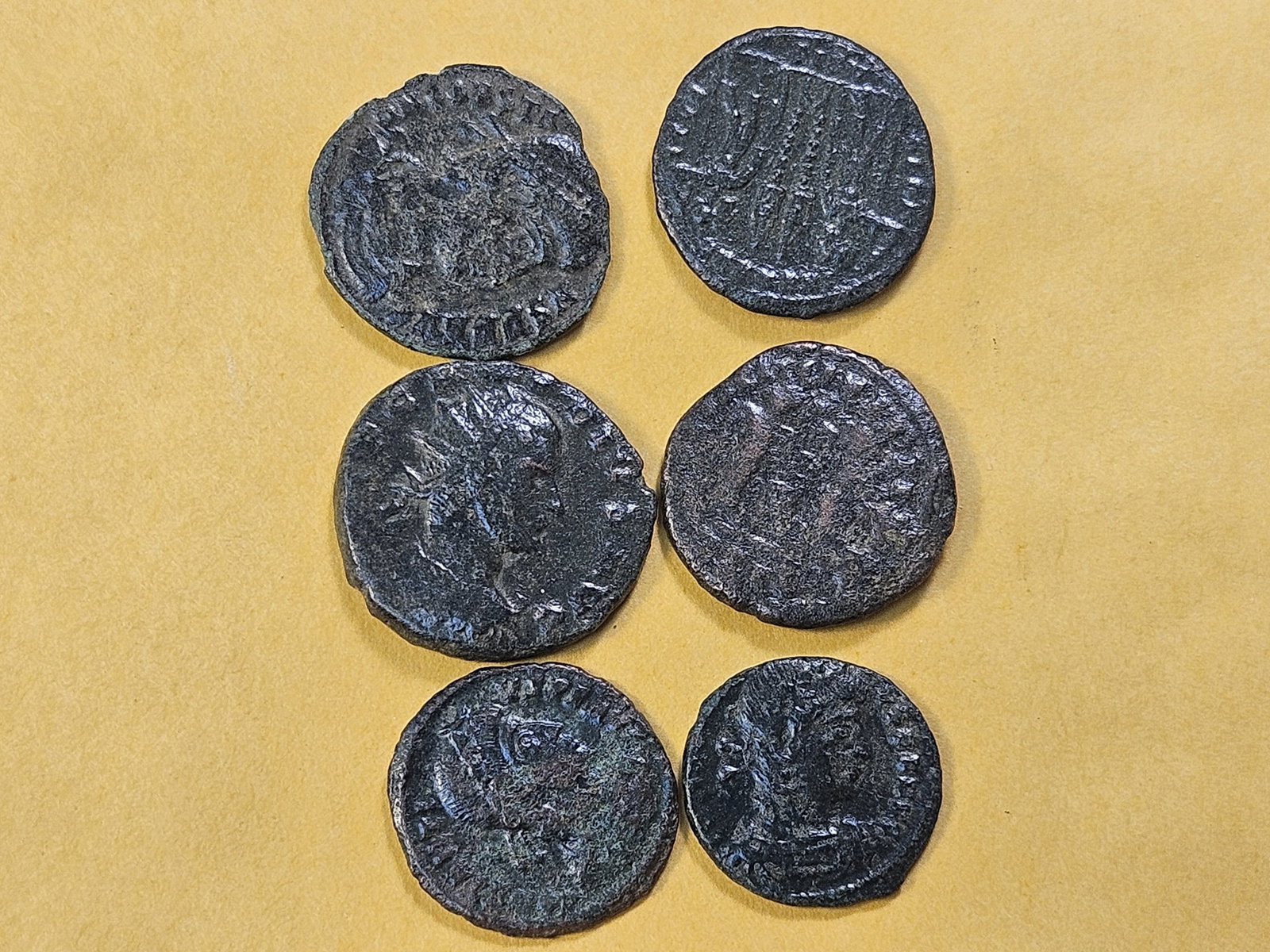 ANCIENTS! Six Roman Coins: Bronze Coins