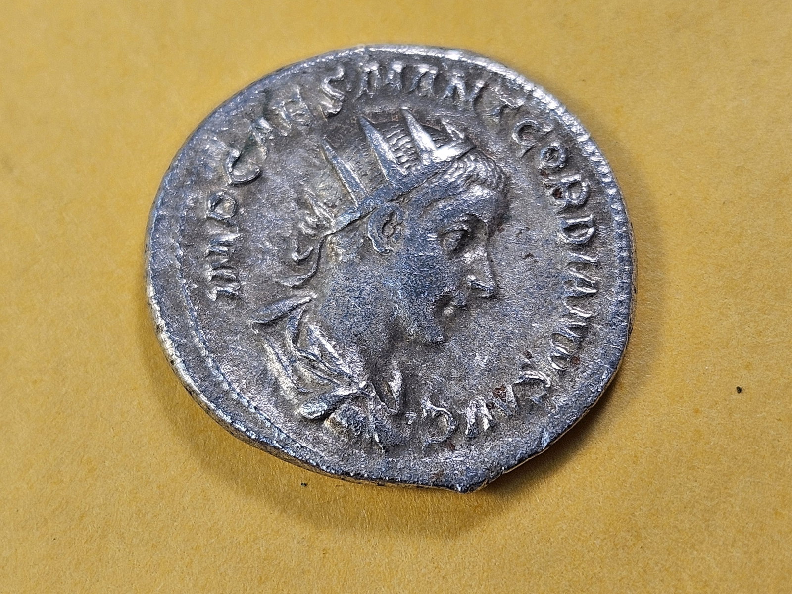 ANCIENT! 238-244 A.D. Roman Silver Coin: Issued under the reign of Gordianus Pius