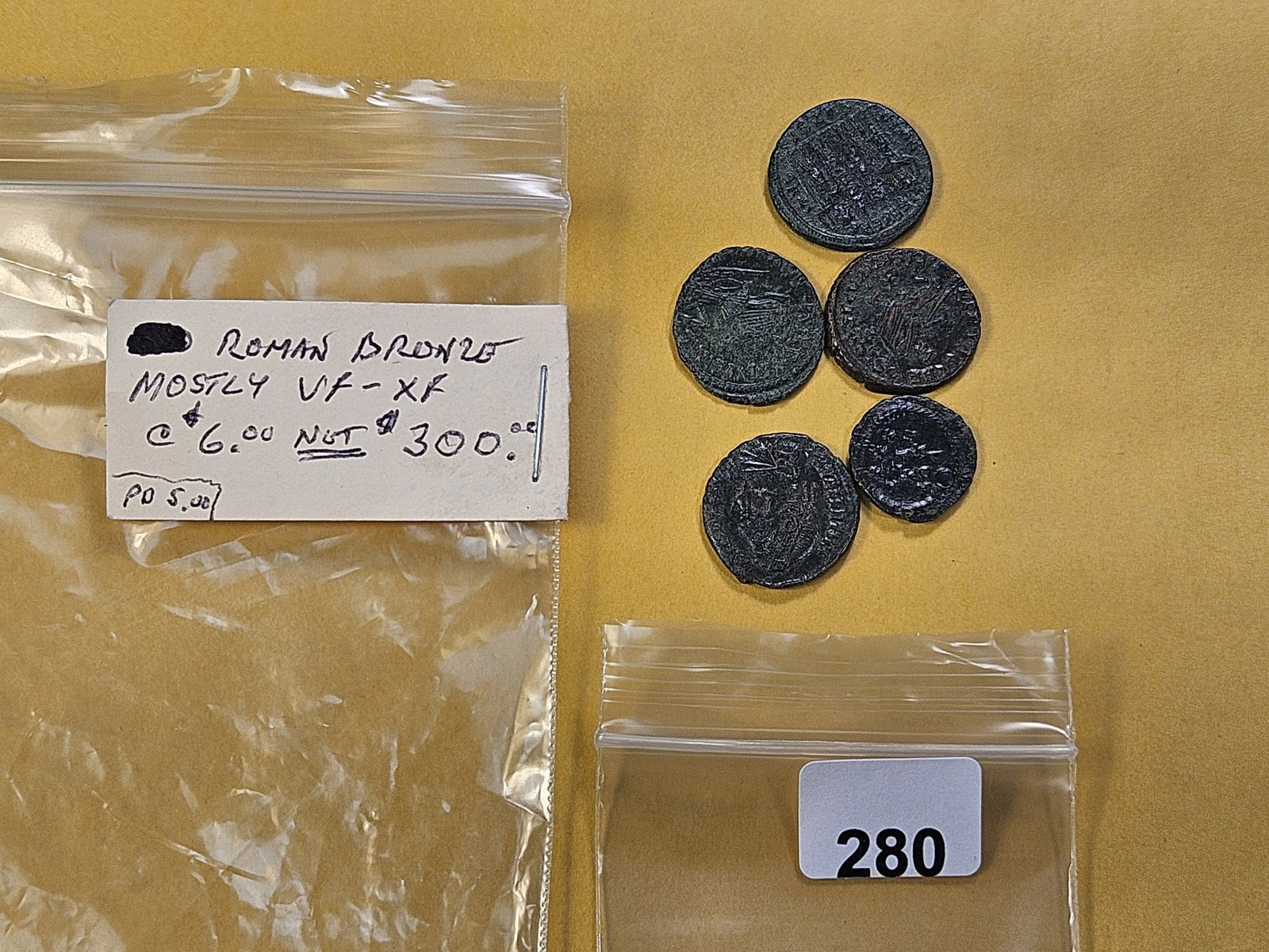 ANCIENTS! Five Roman Coins: Bronze Coins