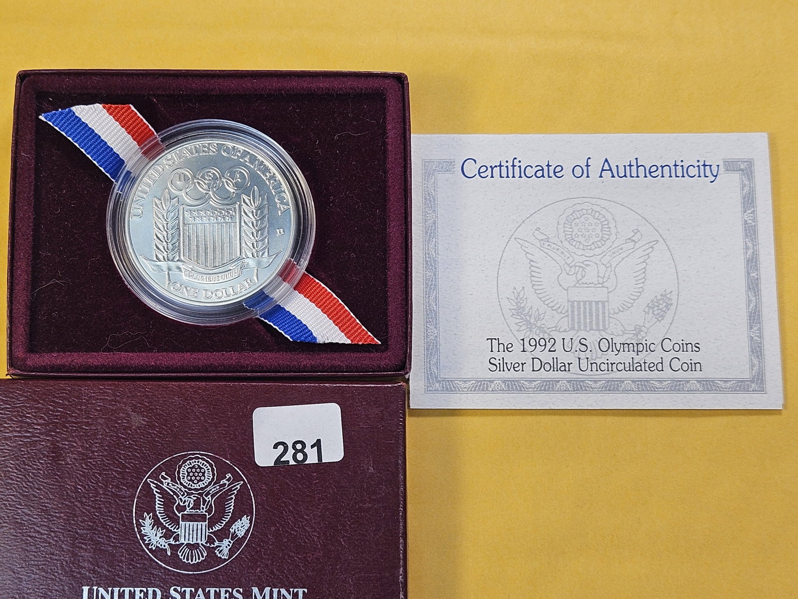 US Mint 1992 Commemorative Silver Dollar - 2