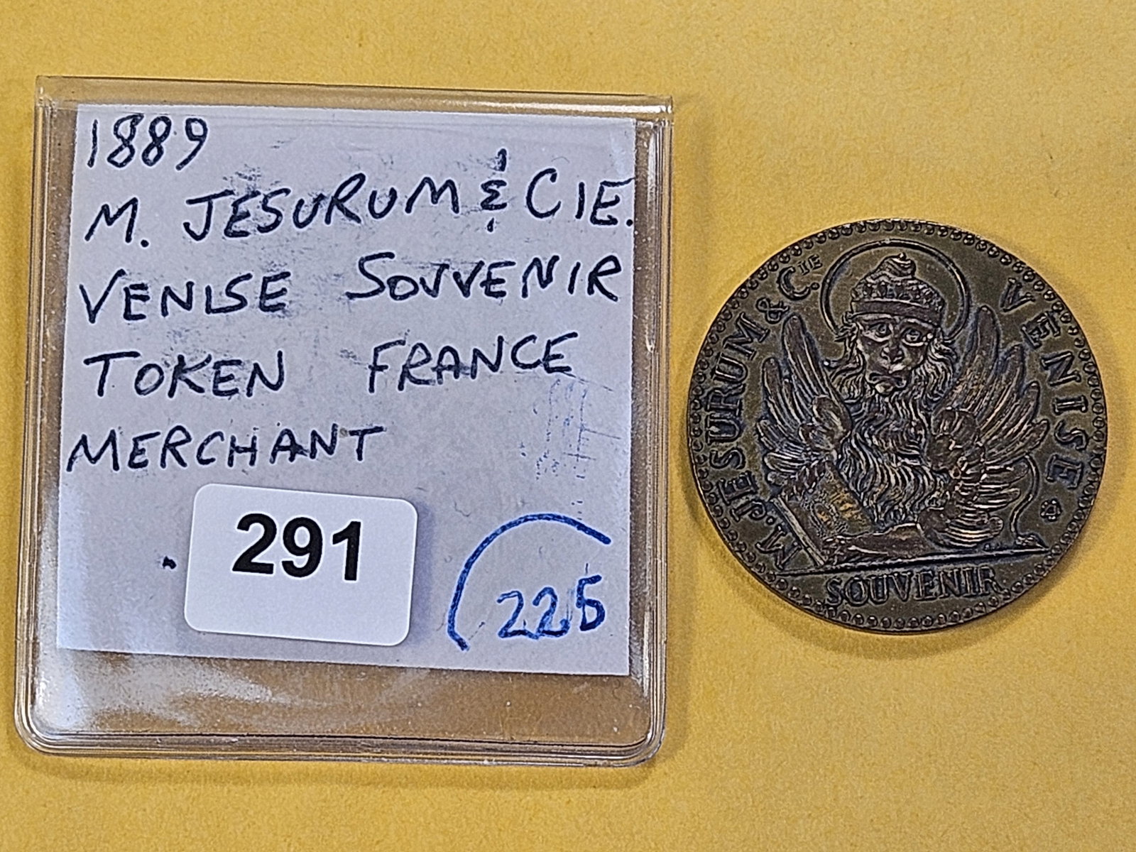 1889 Paris Exposition Souvenir Token - 2