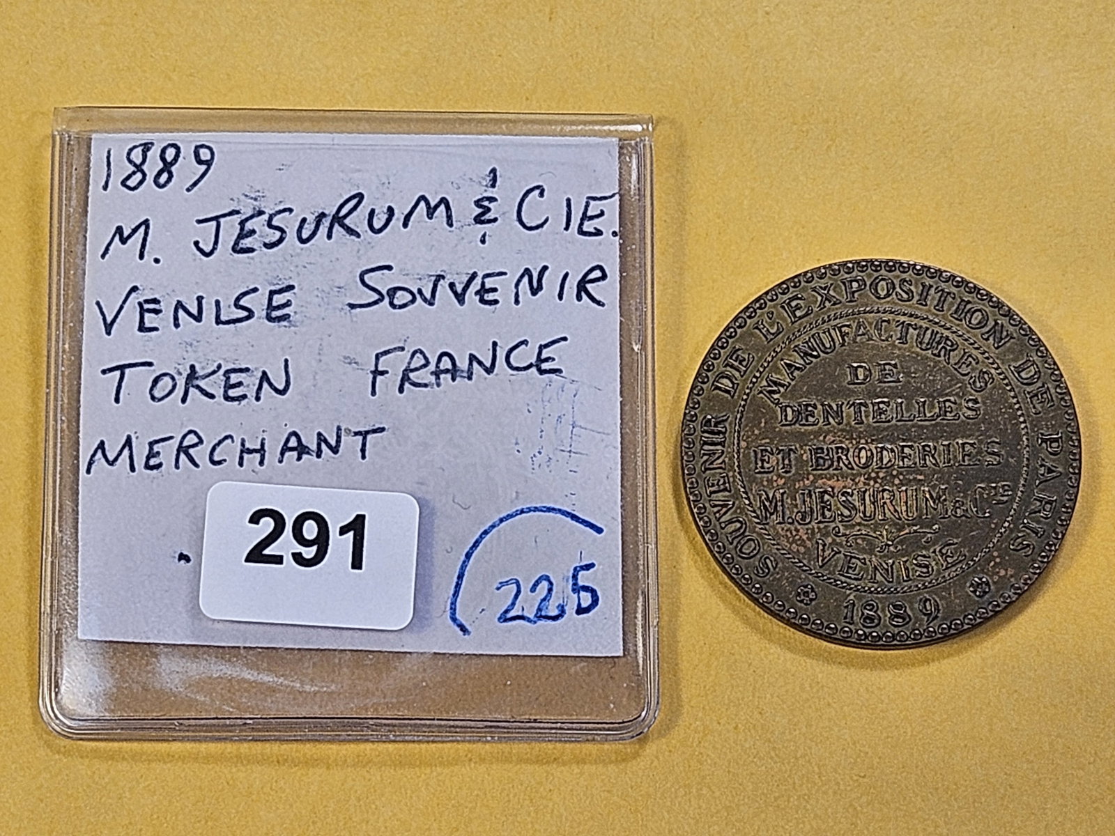 1889 Paris Exposition Souvenir Token - 3