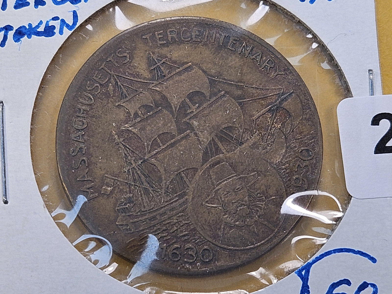 1930 Massachusetts Tercentenary Token: Commemorative Souvenir Token