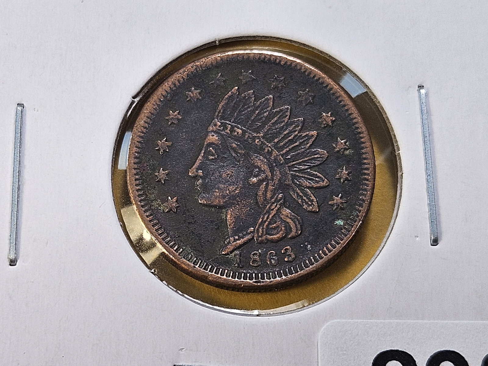 1863 Civil War Token: From Indianapolis, Indiana