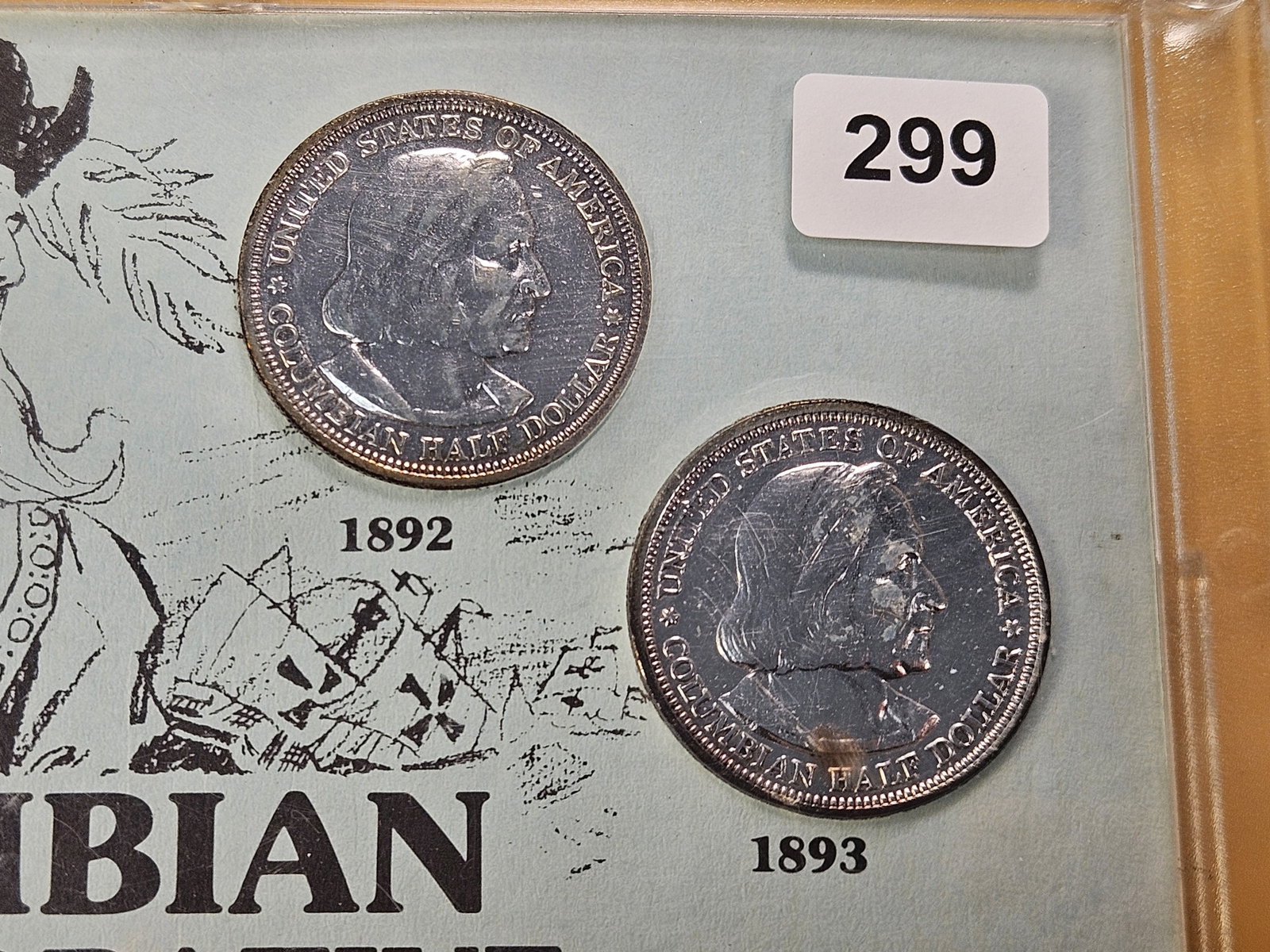 Two Columbian Commemorative Silver Half Dollars - 2