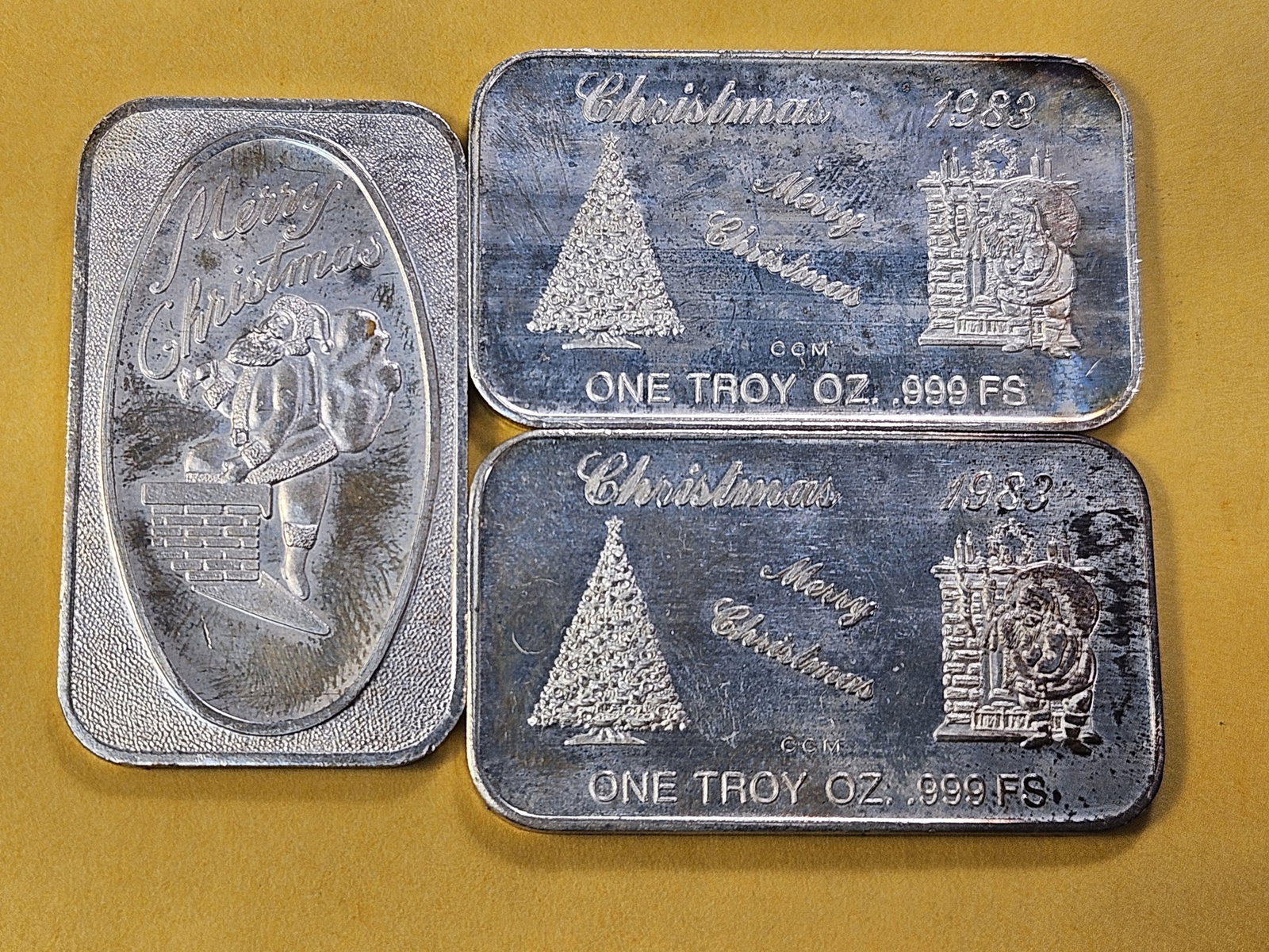 Three 1-Troy Ounce .999 Fine Silver Bars - 2