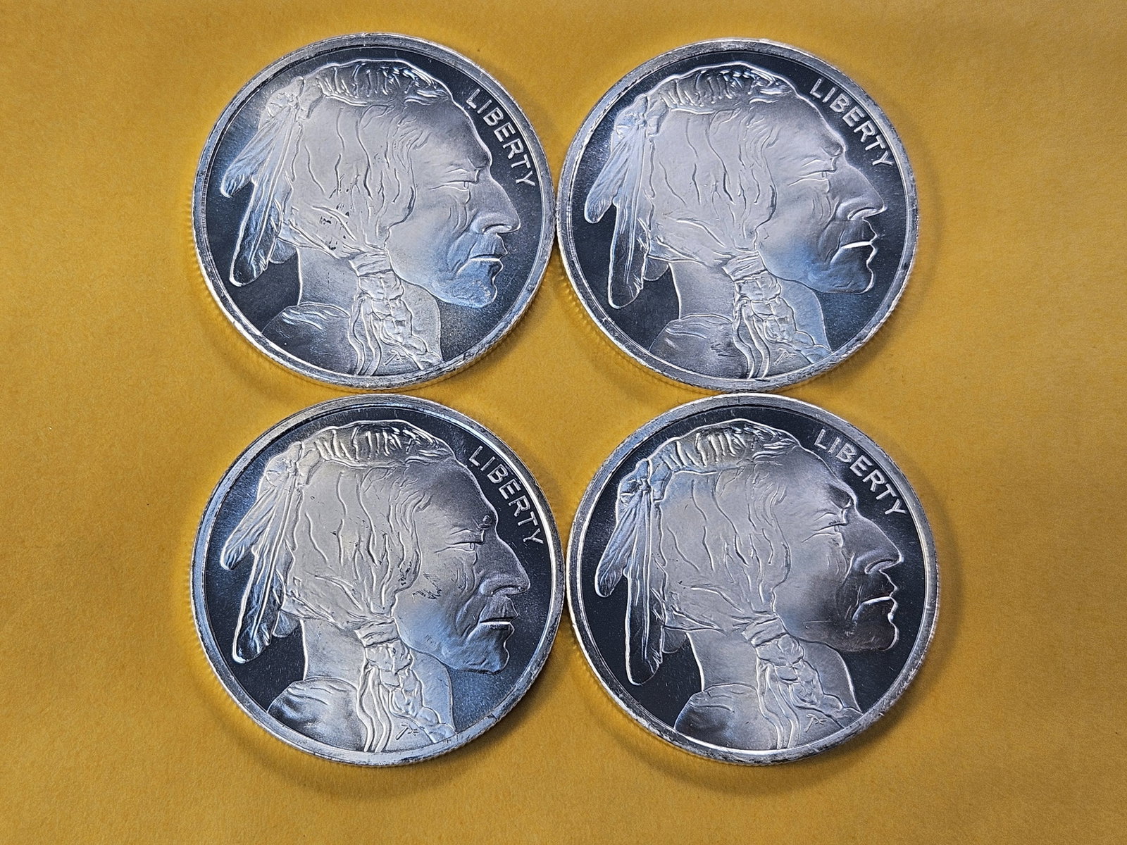 Four 1-Troy Ounce .999 Fine Silver Rounds - 2