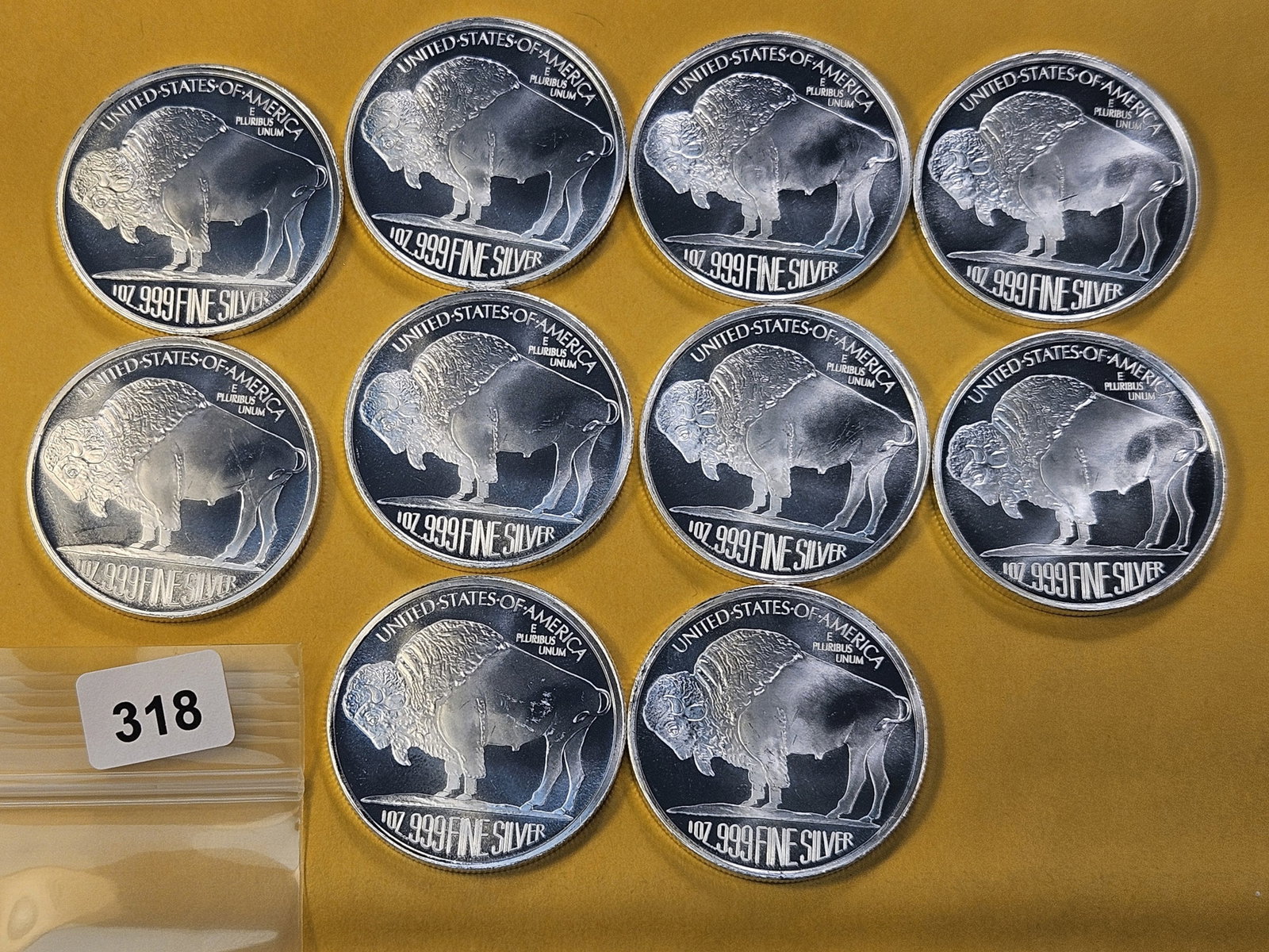Ten 1-Troy Ounce .999 Fine Silver Bars - 2