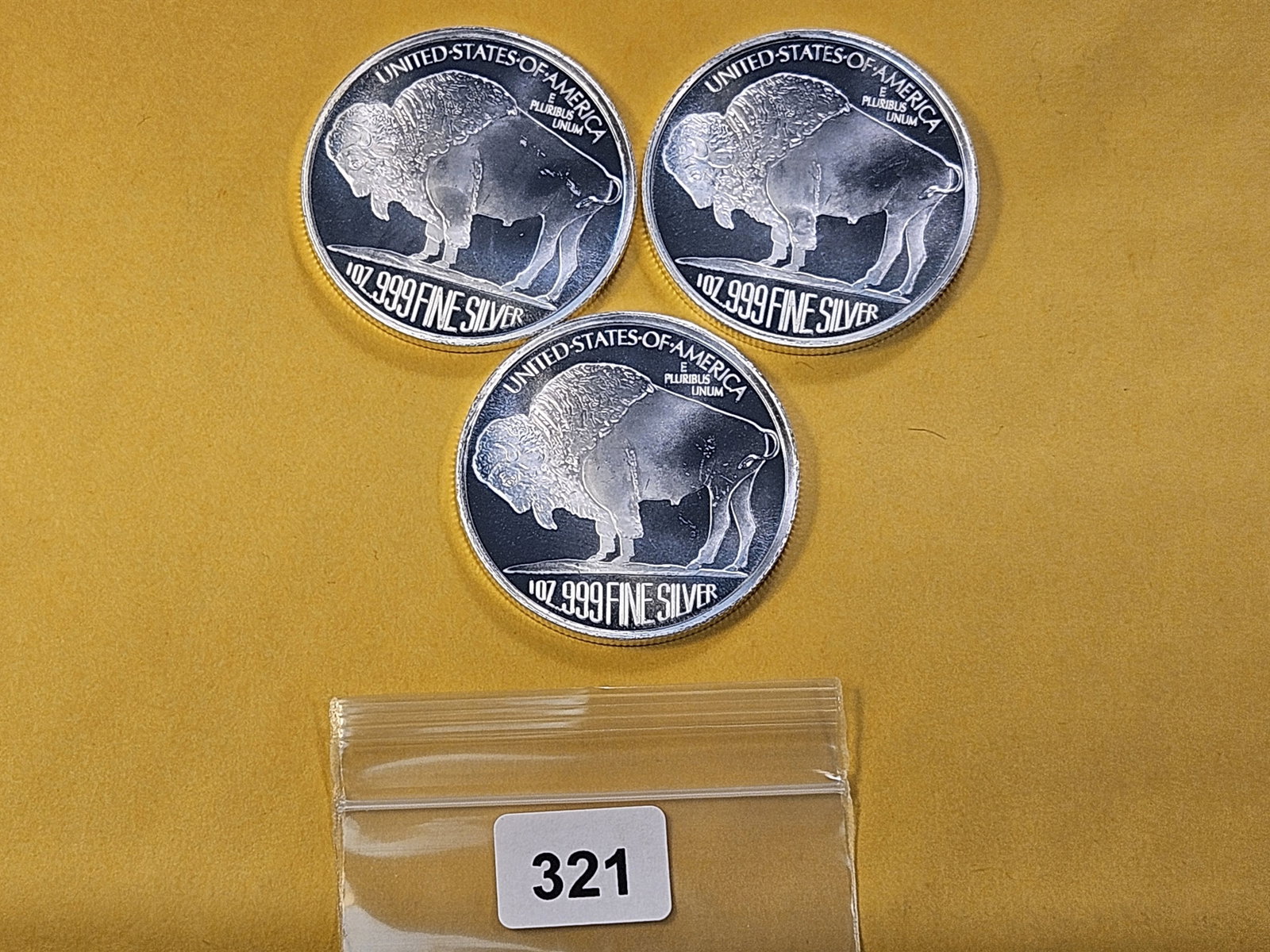 Three 1-Troy Ounce .999 Fine Silver Rounds - 3
