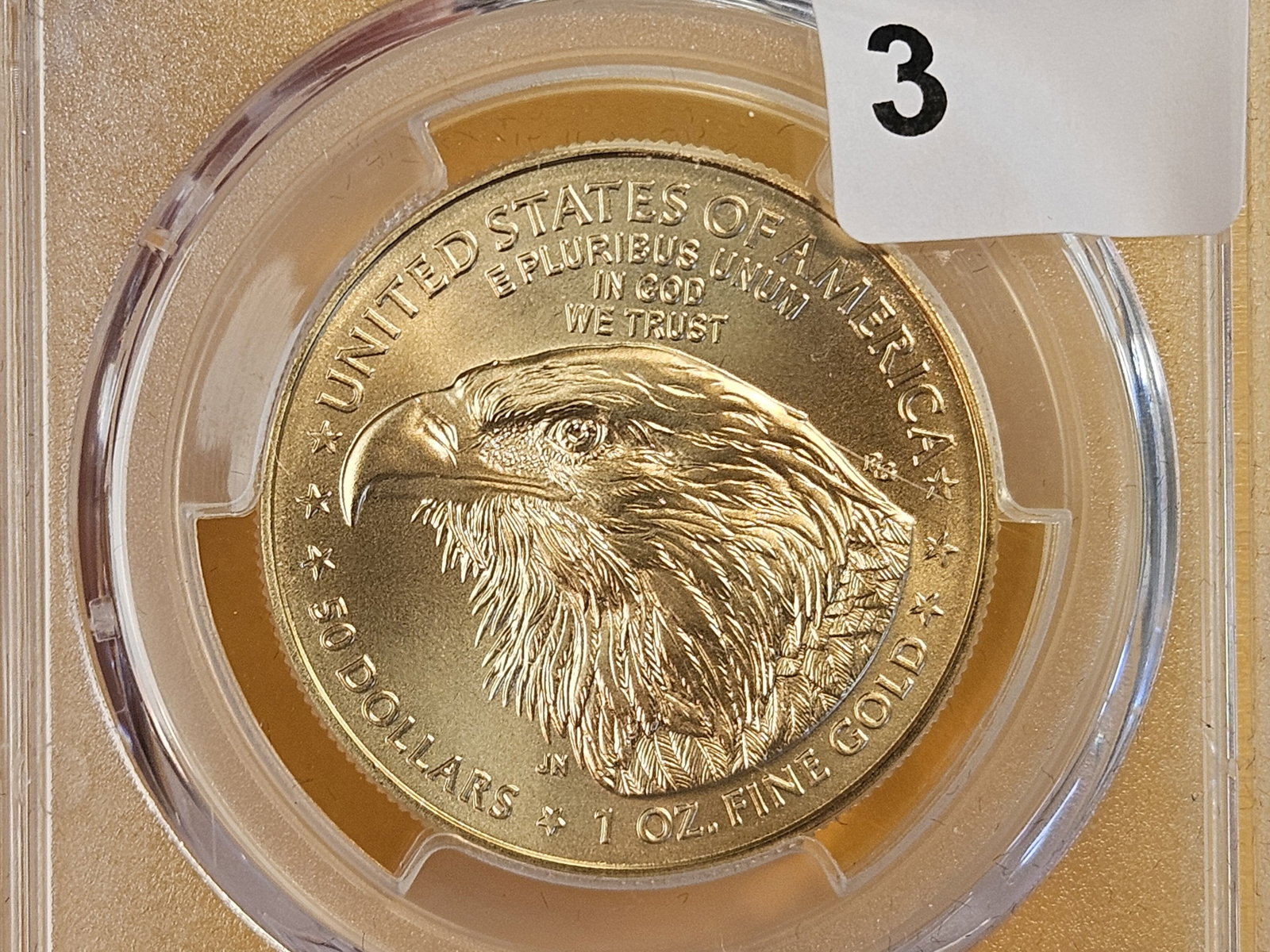 GOLD! PERFECT! PCGS 2023 American $50 Gold Eagle in Mint State 70 (1 of 3)