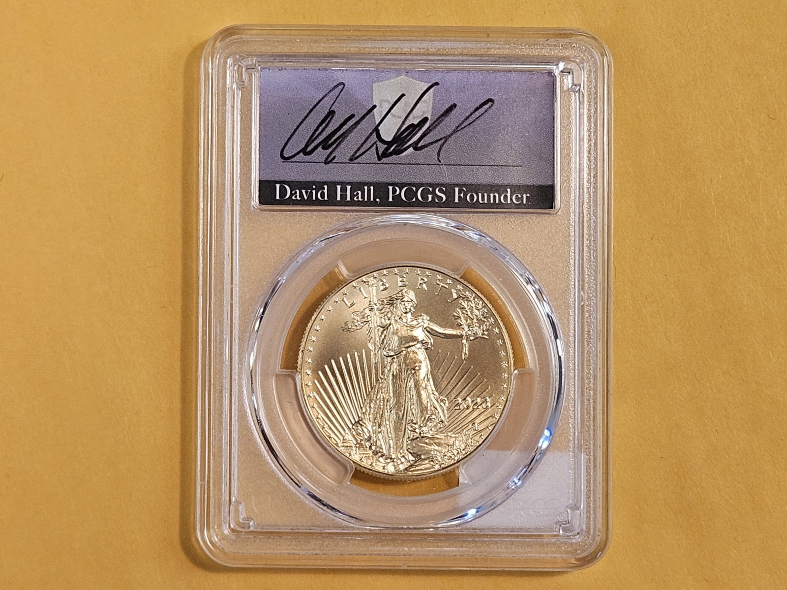 GOLD! PERFECT! PCGS 2023 American $50 Gold Eagle in Mint State 70 - 3