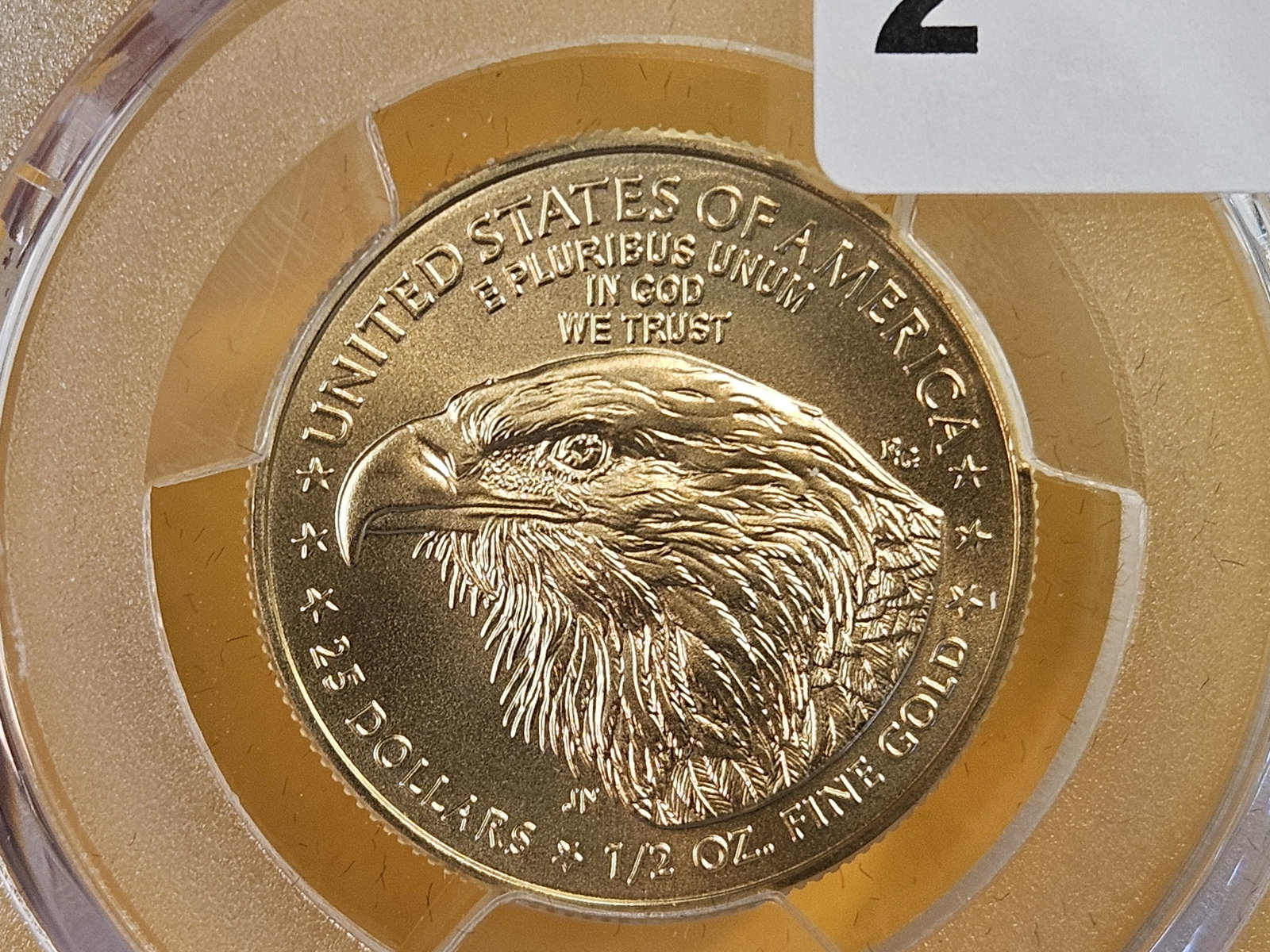 GOLD! PERFECT! PCGS 2023 American $25 Gold Eagle in Mint State 70 (1 of 3)