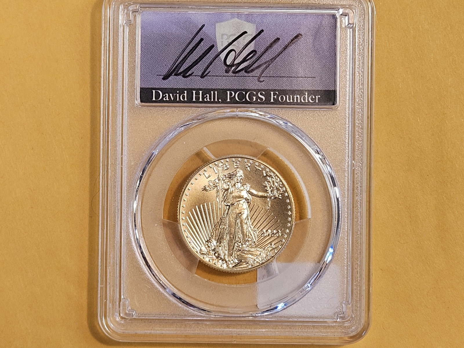 GOLD! PERFECT! PCGS 2023 American $25 Gold Eagle in Mint State 70 - 3